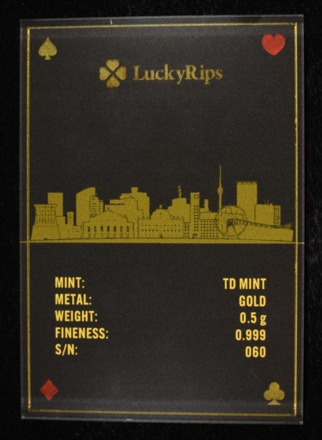 BLACK JACK 0.5G .999 GOLD