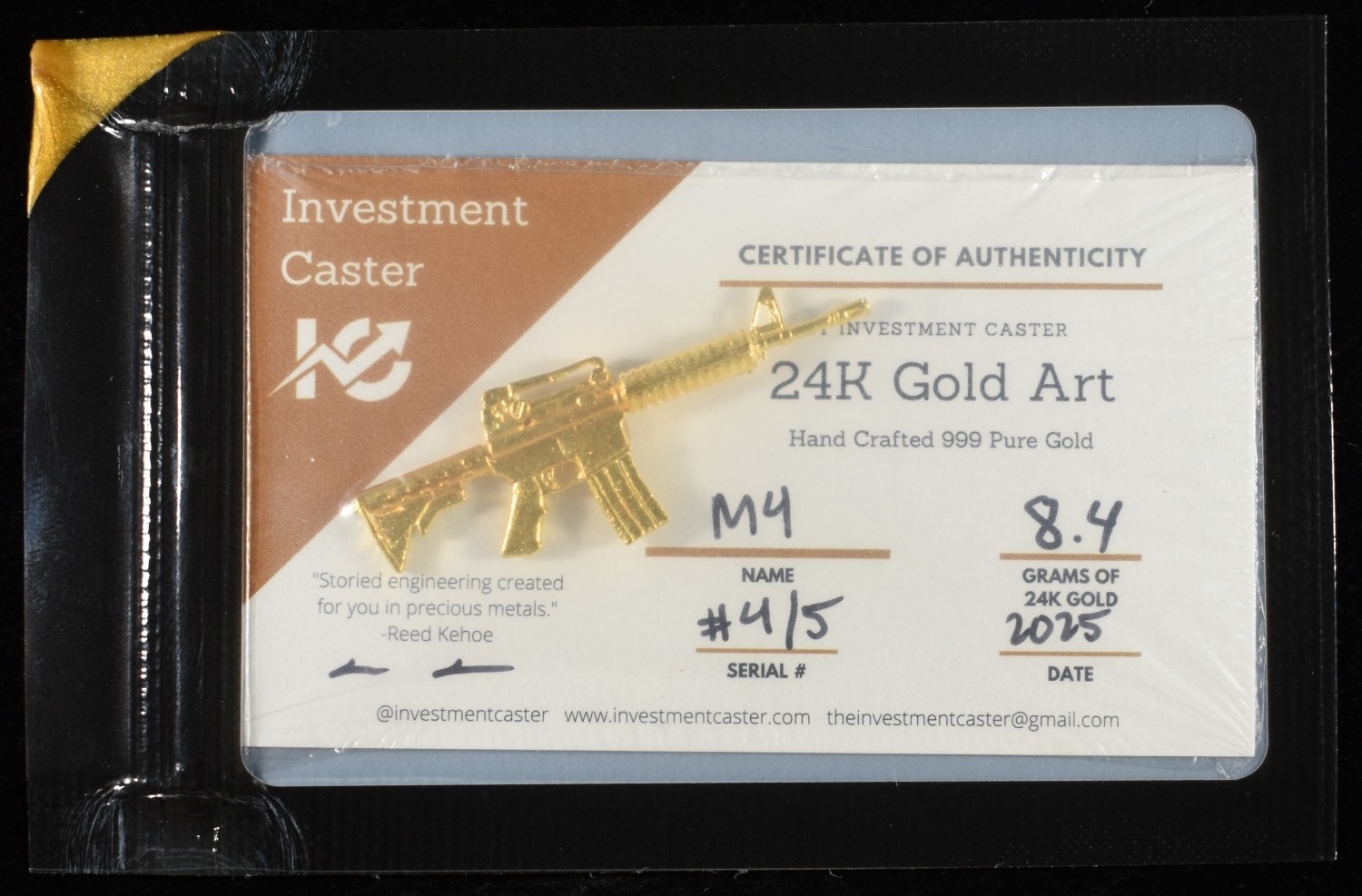 M4 8.4 GRAMS OF 24K GOLD