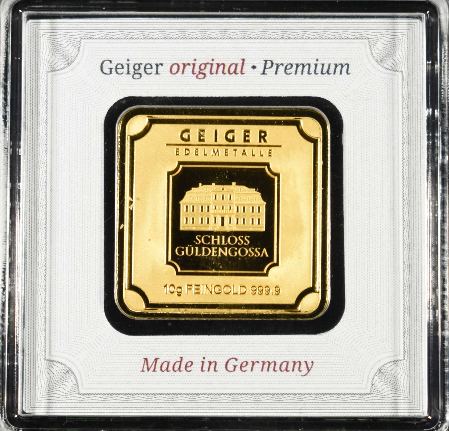GEIGER 10G .9999 GOLD SQUARE