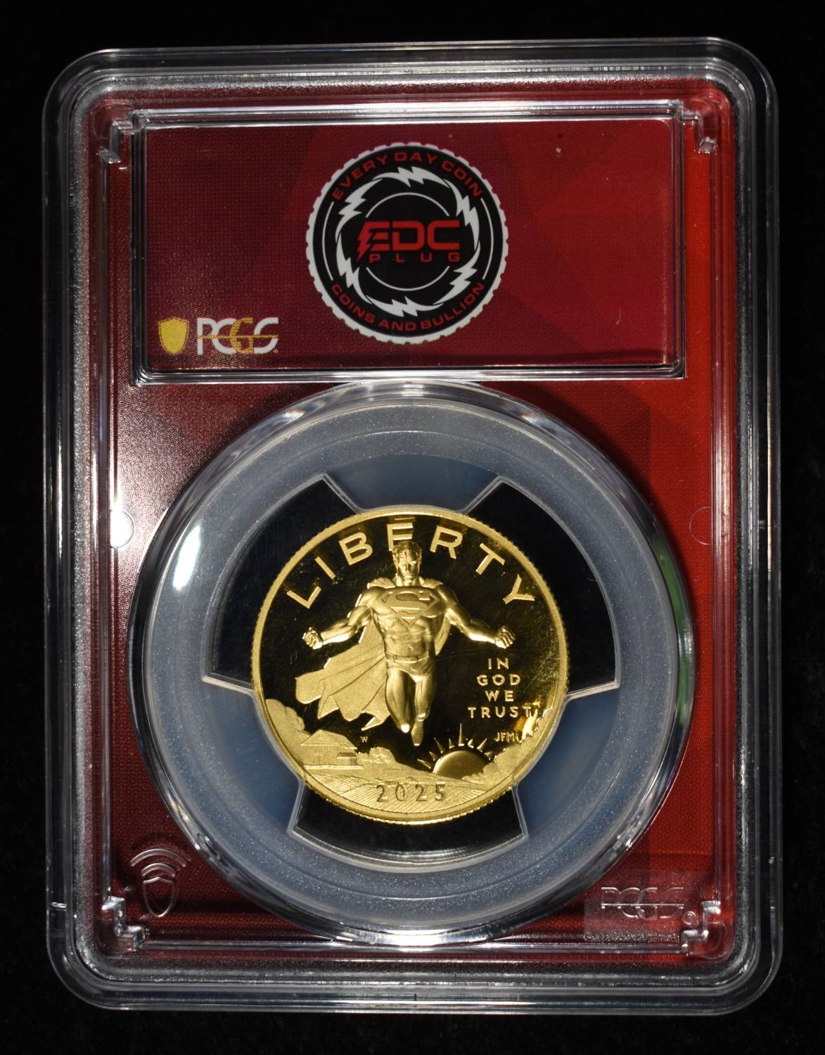 2025-W SUPERMAN 1/2OZ .9999 GOLD PCGS PR70DCAM