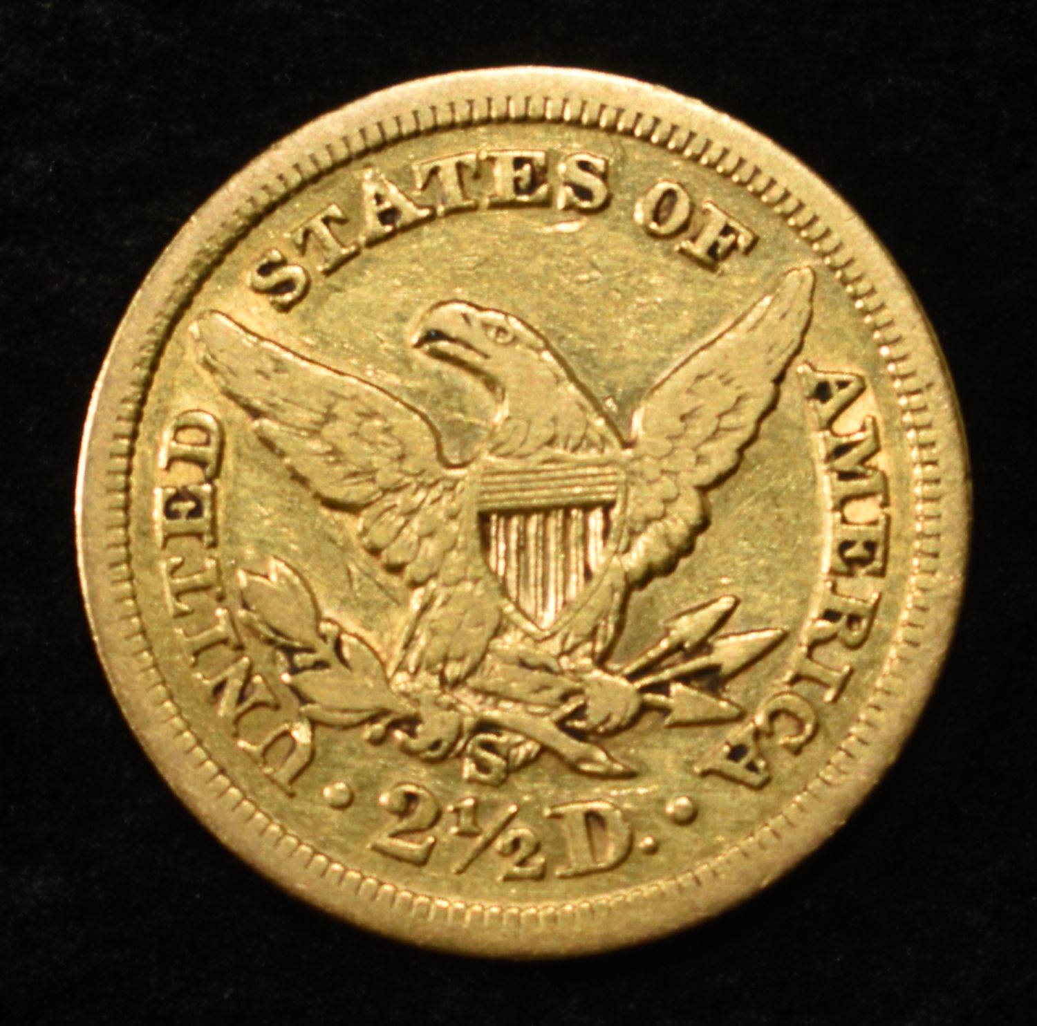 1871-S LIBERTY GOLD $2.5 AU/BU
