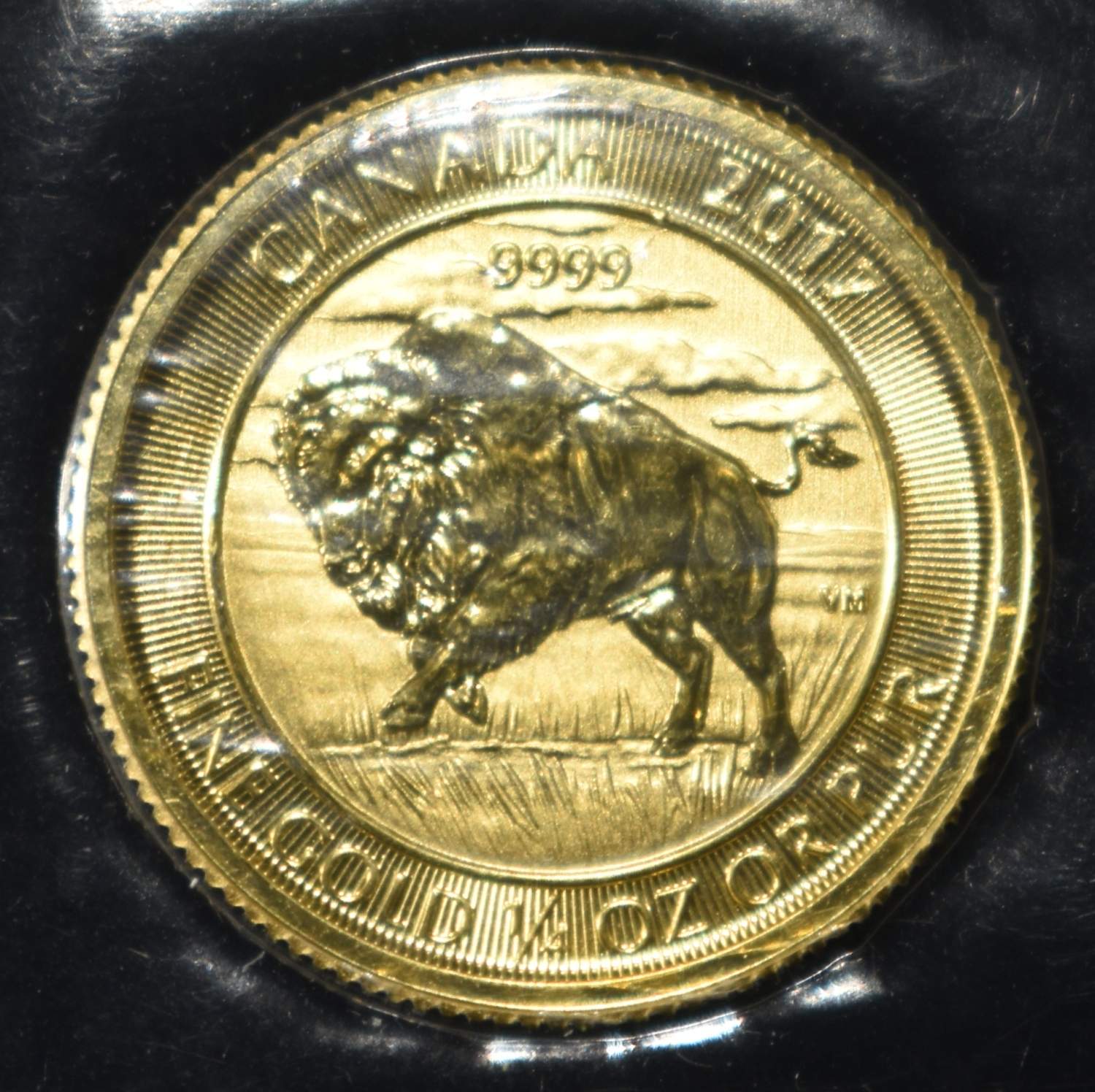 2017 CANADA 1/4 OZ GOLD BUFFALO .9999 FINE