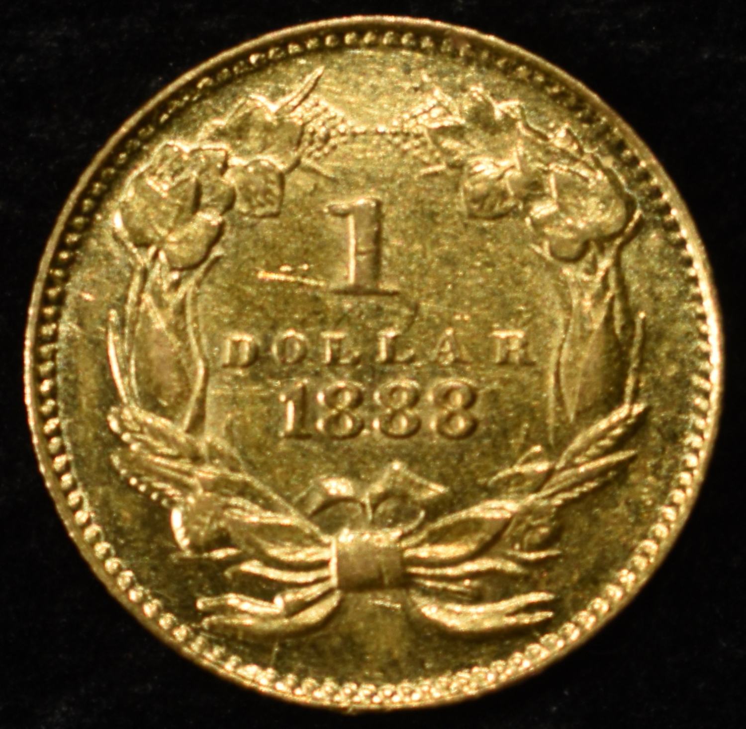 1888 $1 GOLD AU