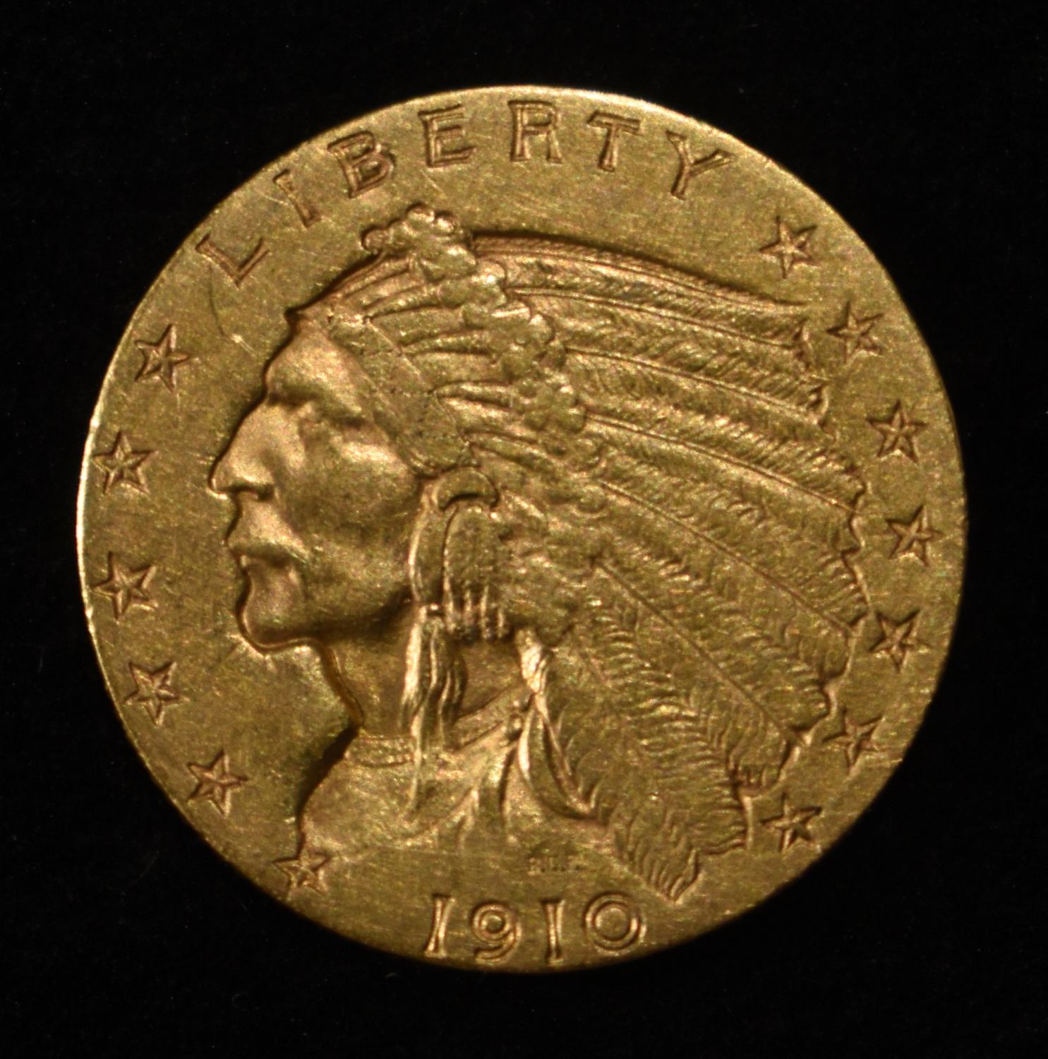 1910 $2.50 INDIAN GOLD