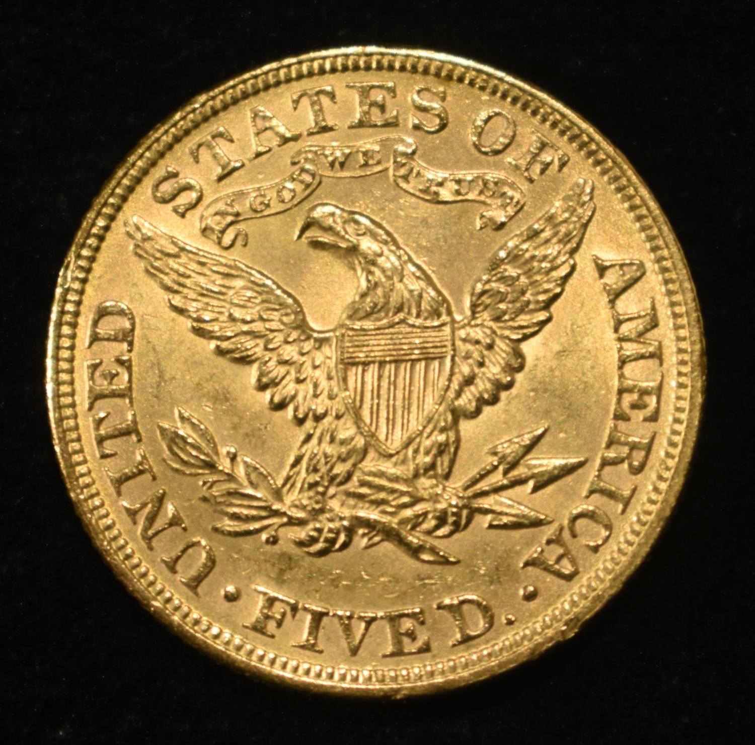 1899 $5 GOLD LIBERTY CH BU