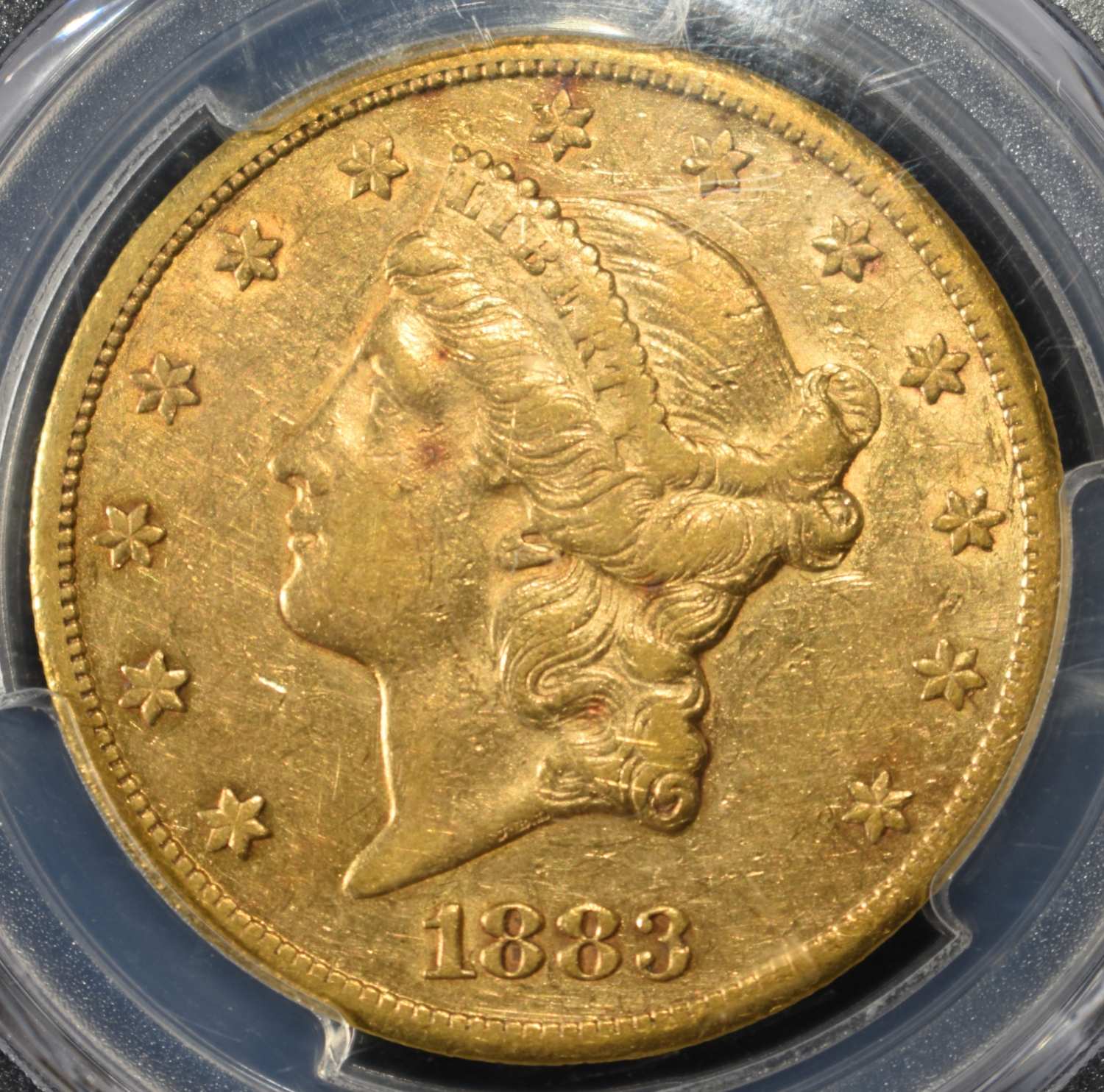 1883-CC $20 GOLD LIBERTY PCGS XF-45