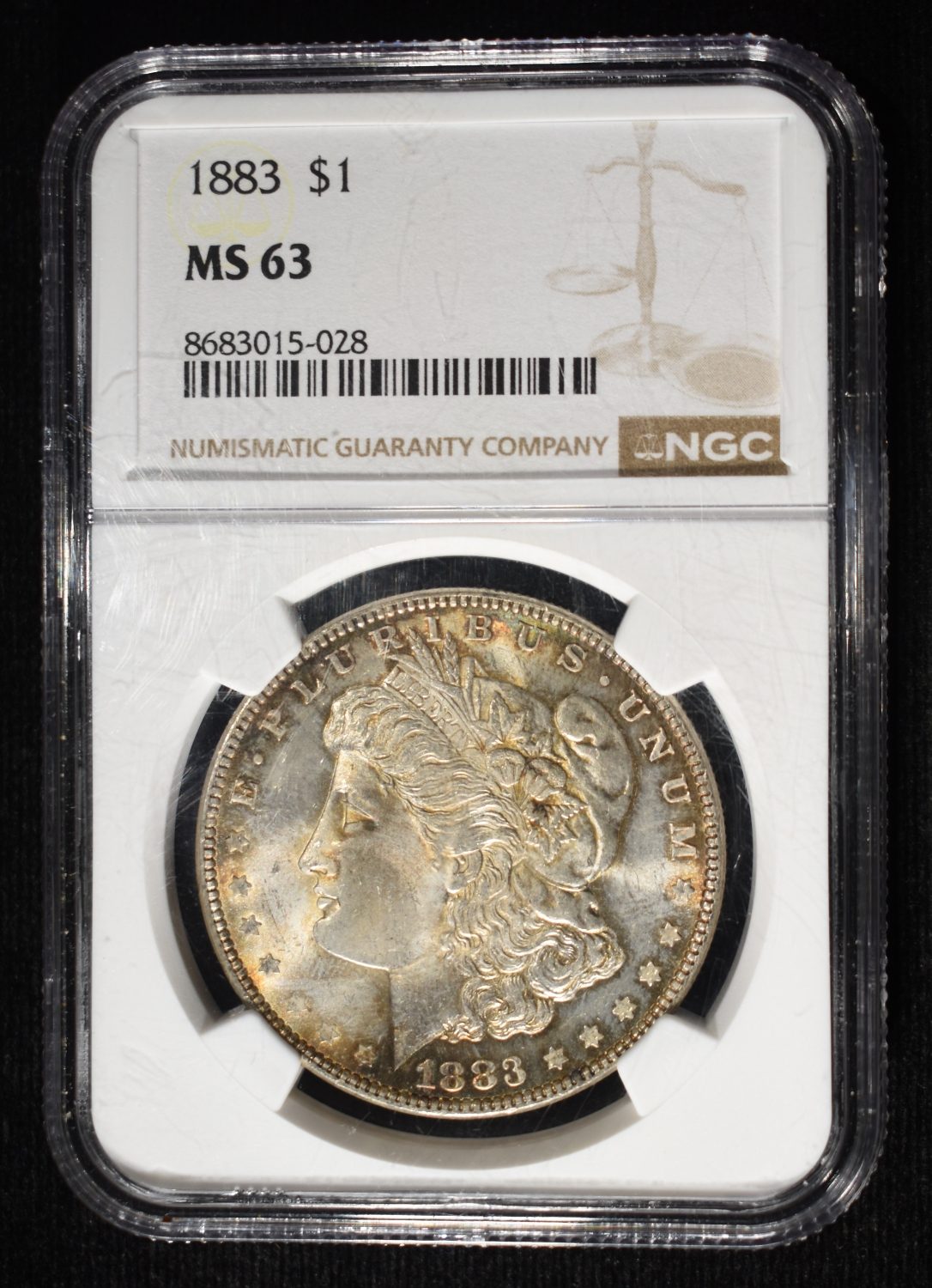 1883 MORGAN DOLLAR NGC MS63