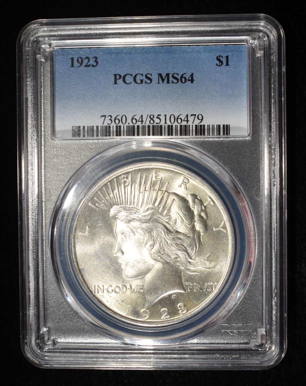 1923 PEACE DOLLAR PCGS MS-64
