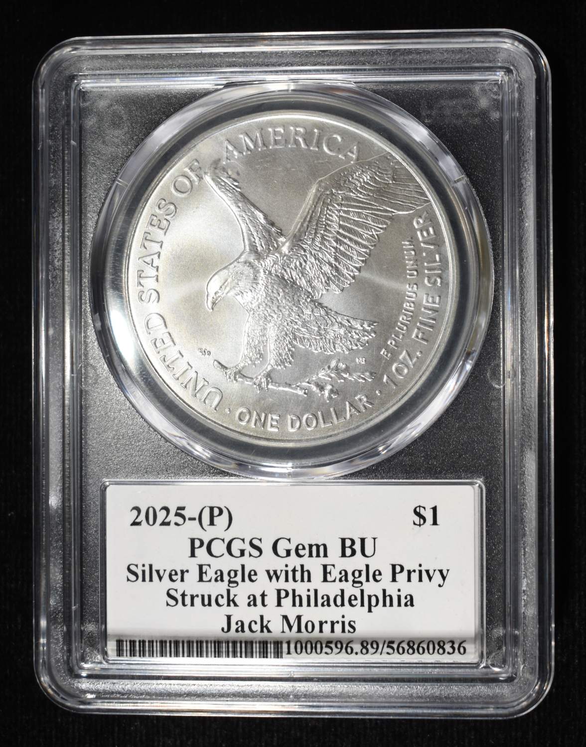 2025(P) AMERICAN SILVER EAGLE PCGS GEM BU