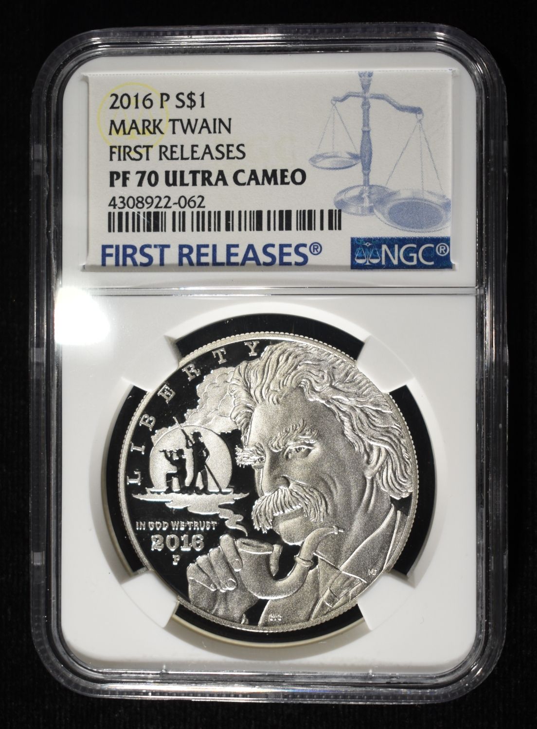 2016-P $1 COMMEM MARK TWAIN NGC PF70 ULTRA CAMEO