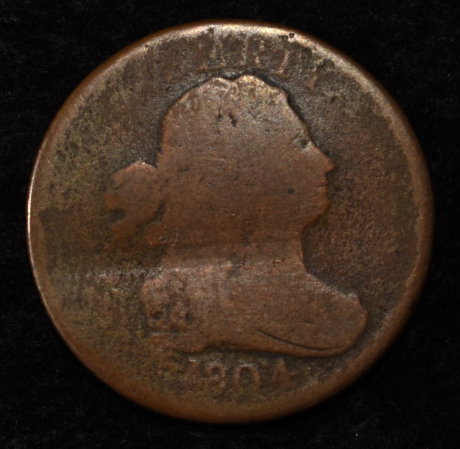 1804 DRAPED BUST HALF CENT