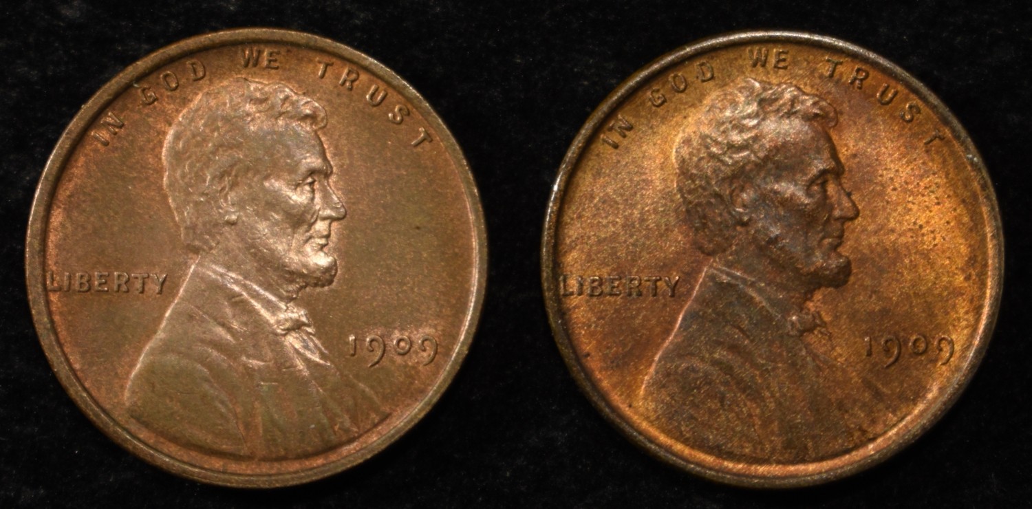 1909 & 1909 VDB LINCOLN CENTS CH BU RB