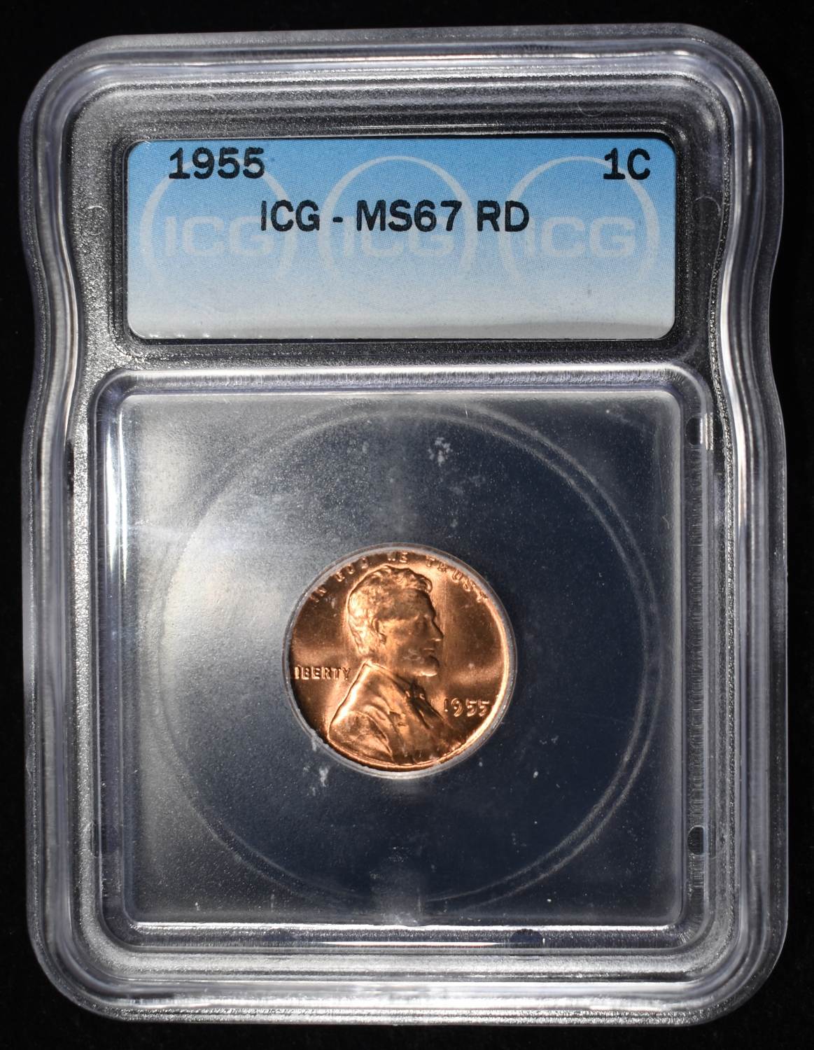 1955 WHEAT CENT ICG MS67RD