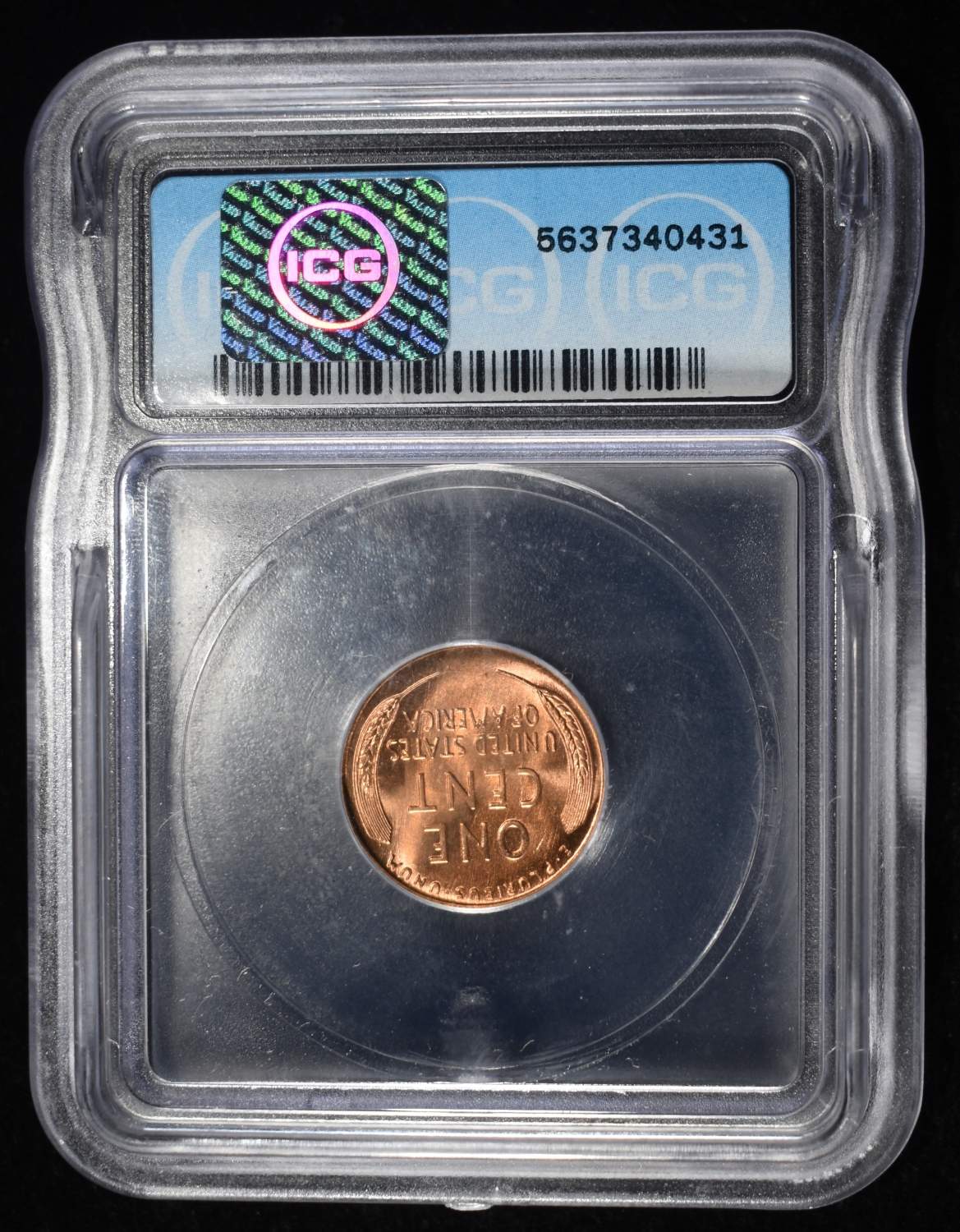 1955 WHEAT CENT ICG MS67RD