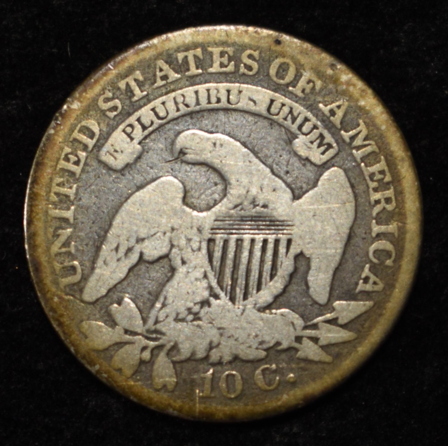 1837 CAPPED BUST DIME STARS