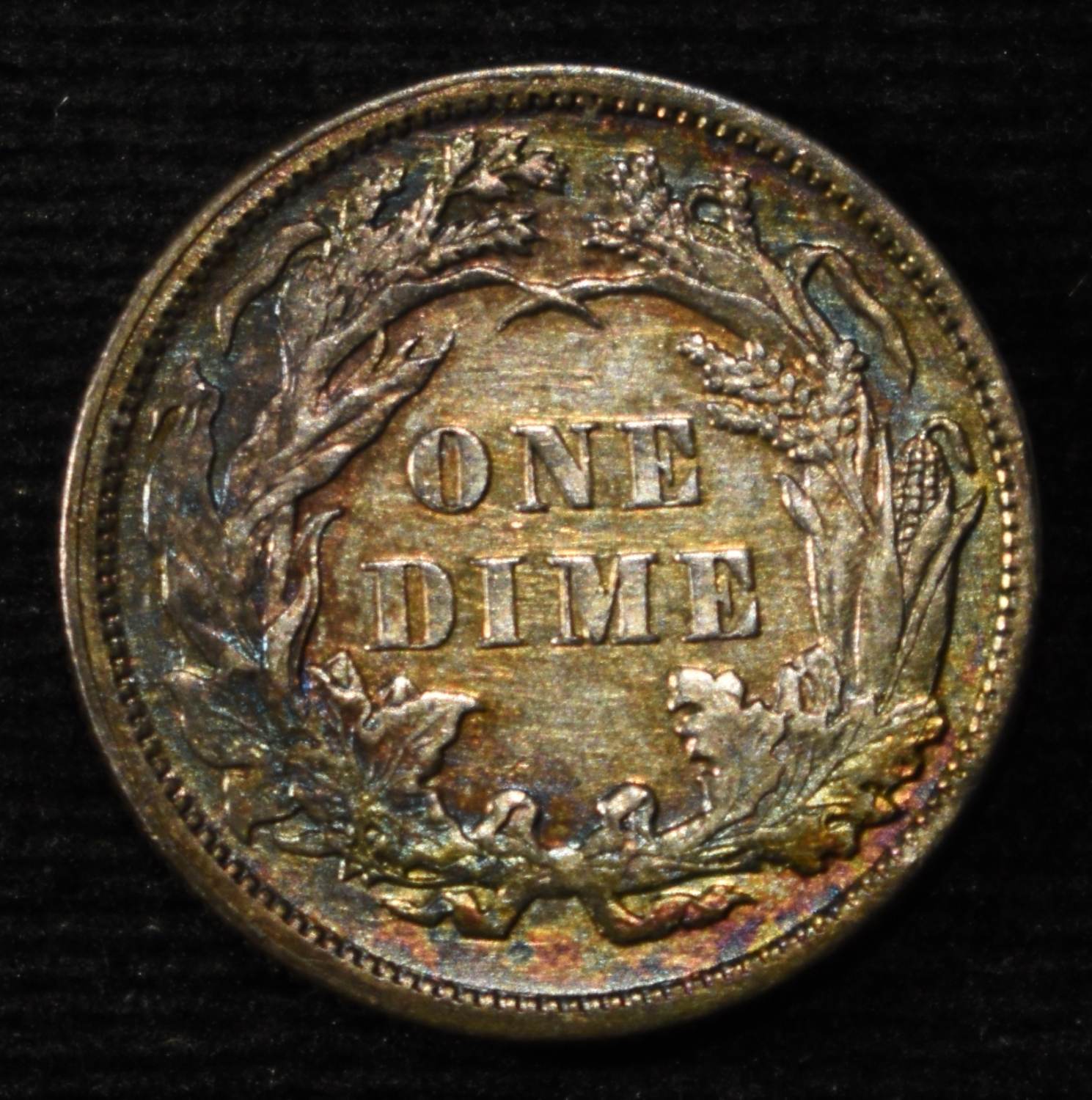 1891 SEATED LIBERTY DIME AU/BU