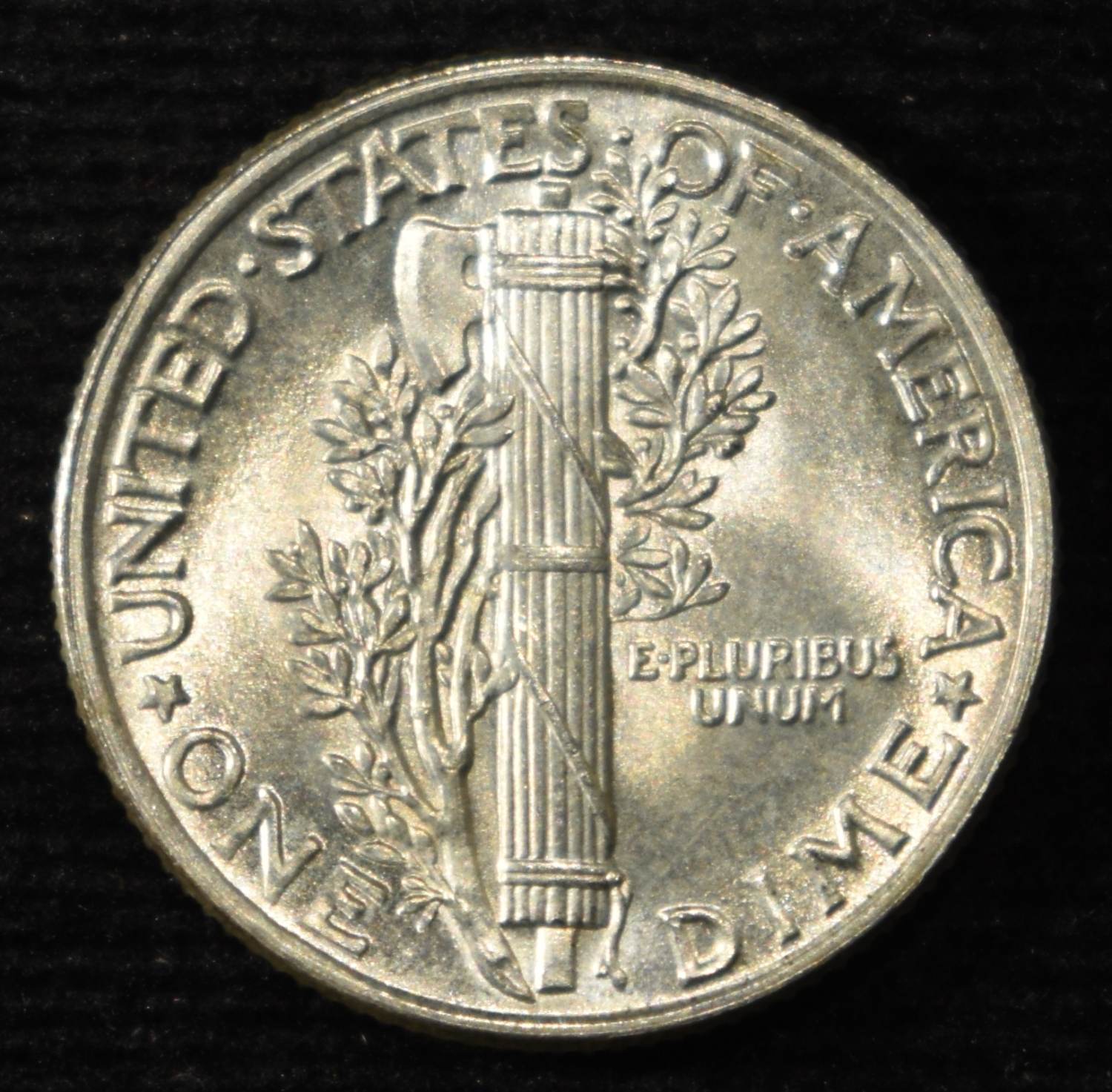 1941 MERCURY DIME GEM BU FULL BANDS