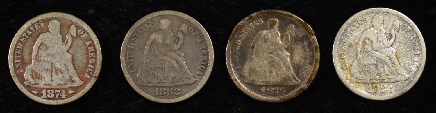 (4) LIBERTY SEATED DIMES