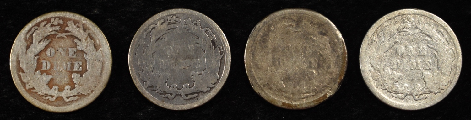 (4) LIBERTY SEATED DIMES
