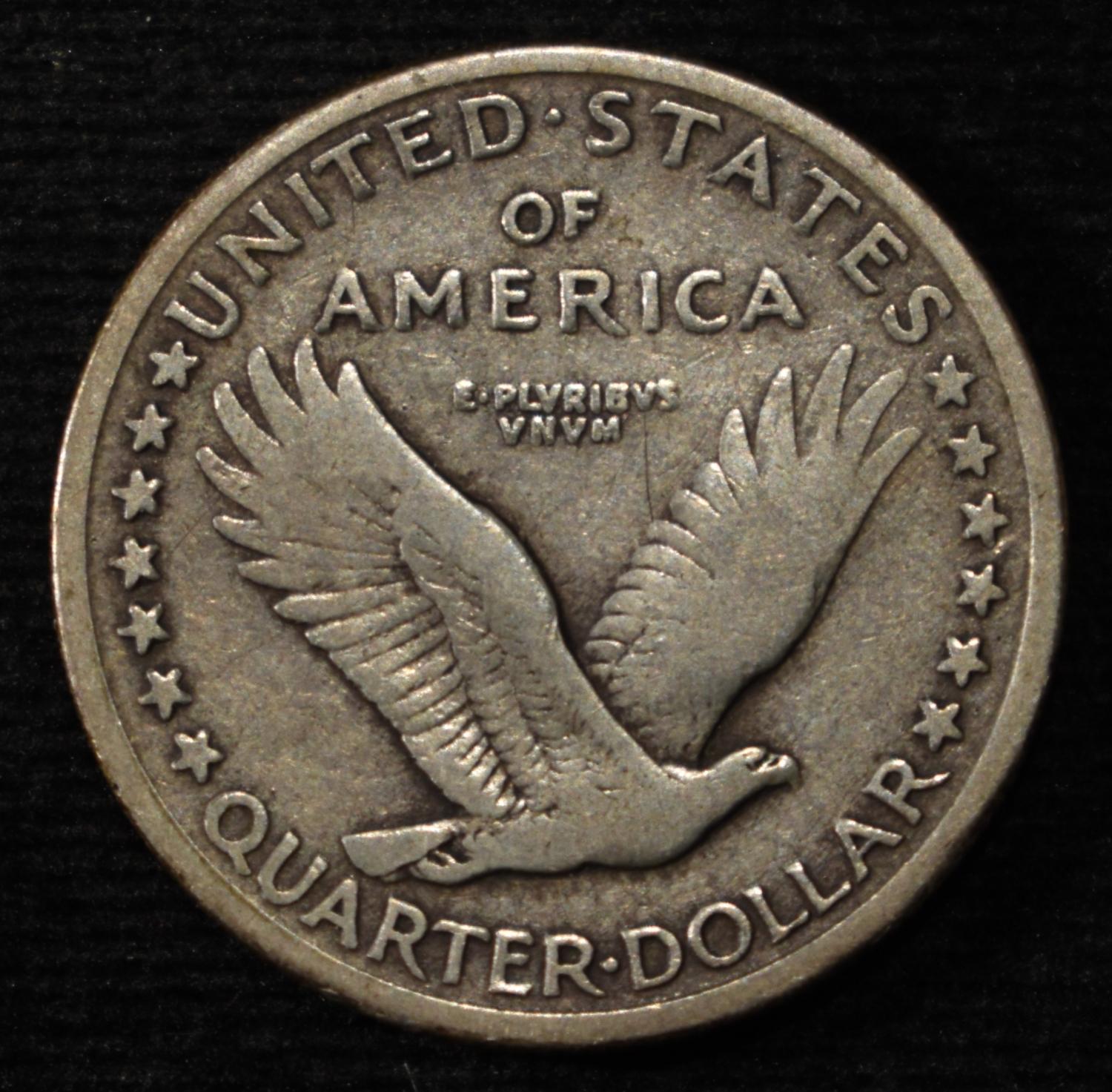 1917-D T-1 STANDING LIBERTY QUARTER VF