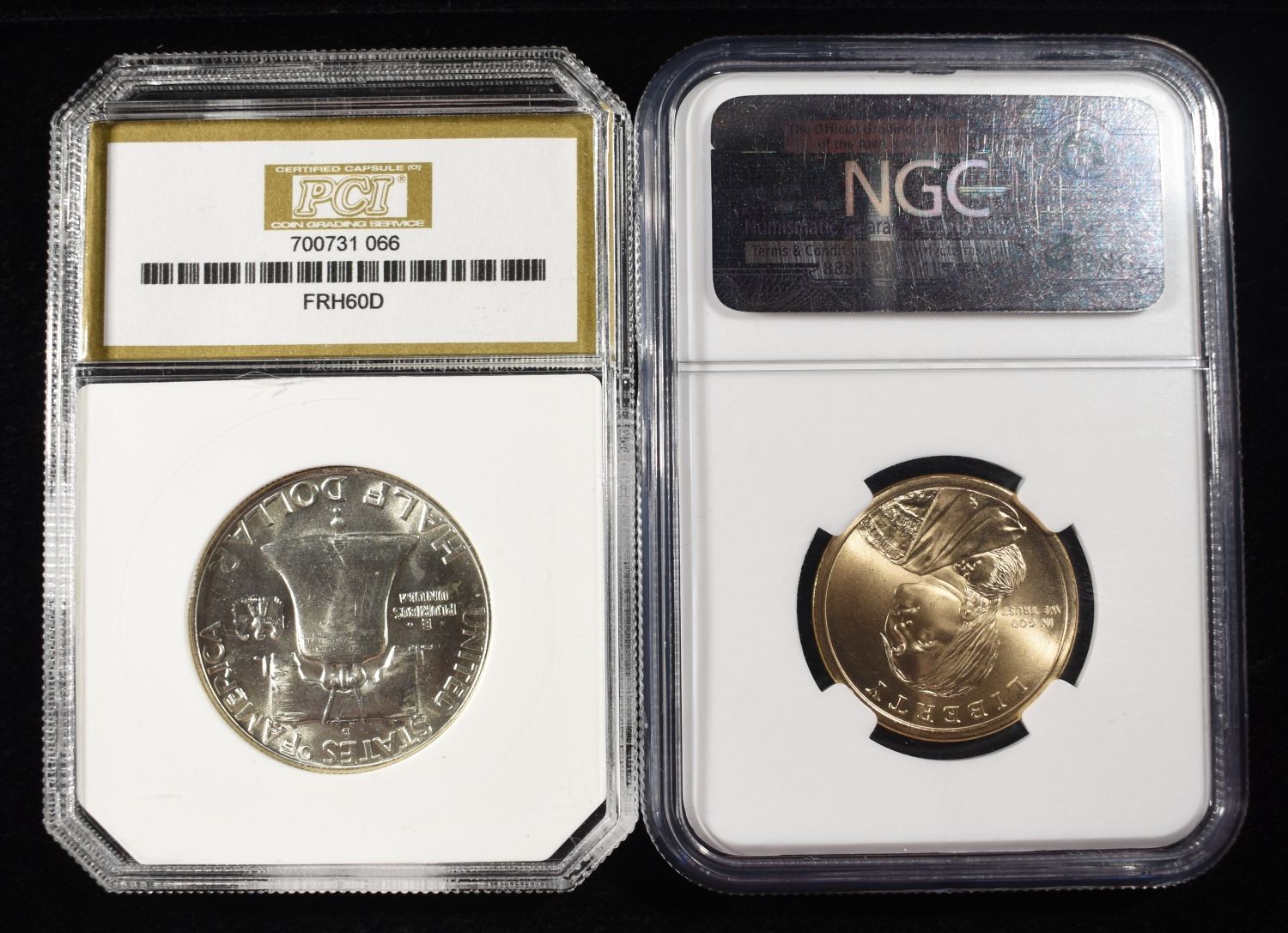 (2) GRADED COINS