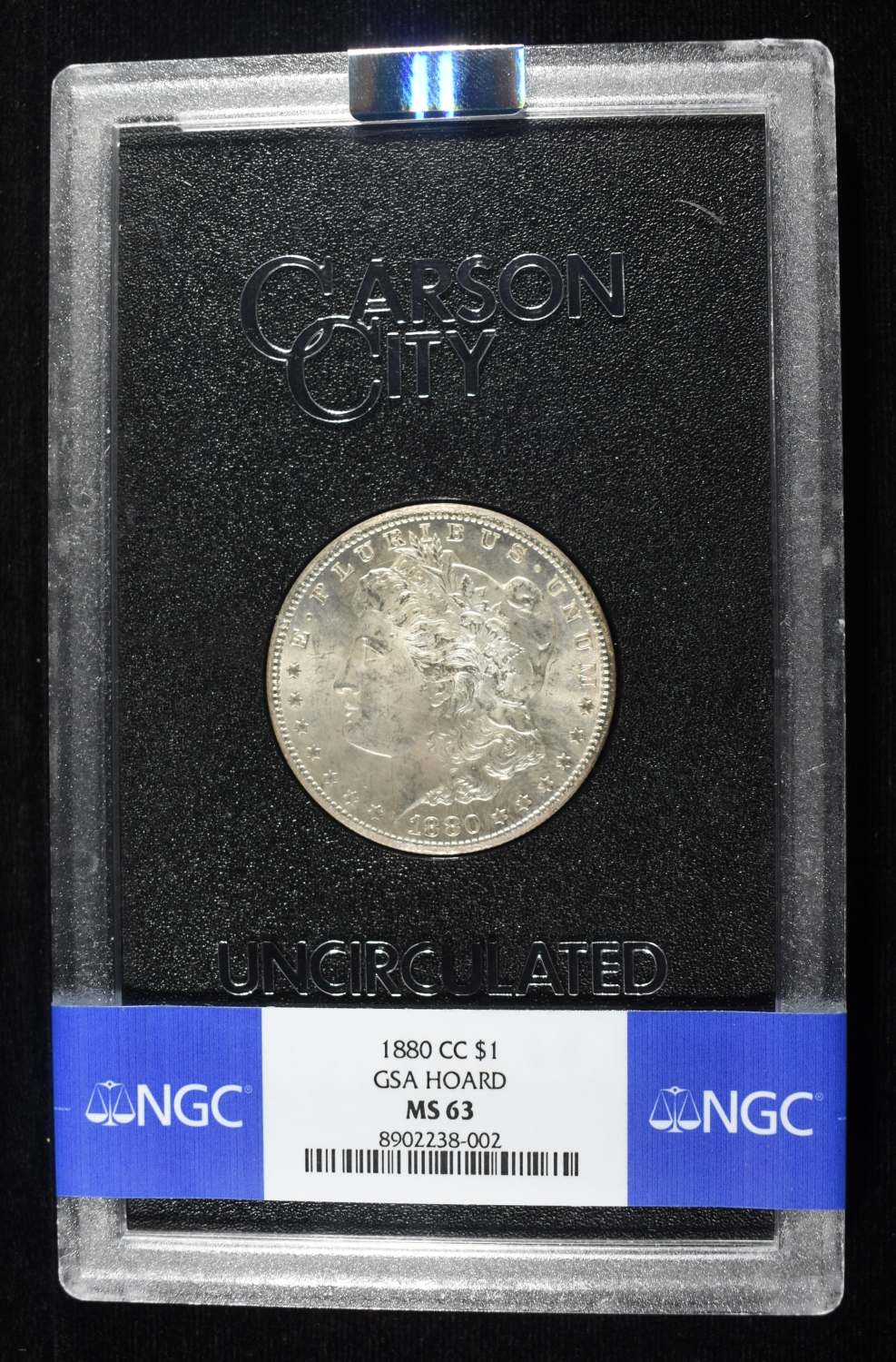 1880-CC GSA HOARD MORGAN DOLLAR NGC MS-63