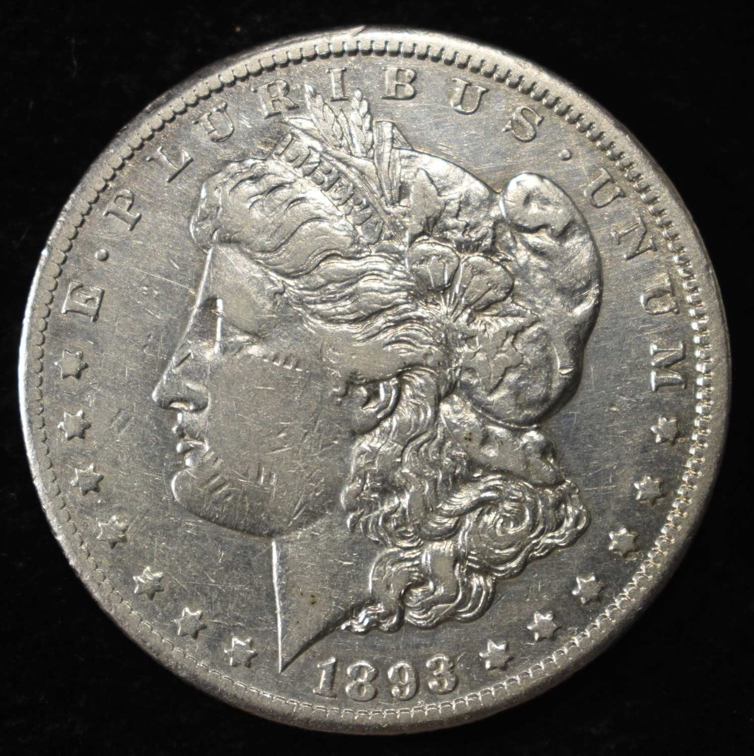 1893-CC MORGAN DOLLAR XF/AU