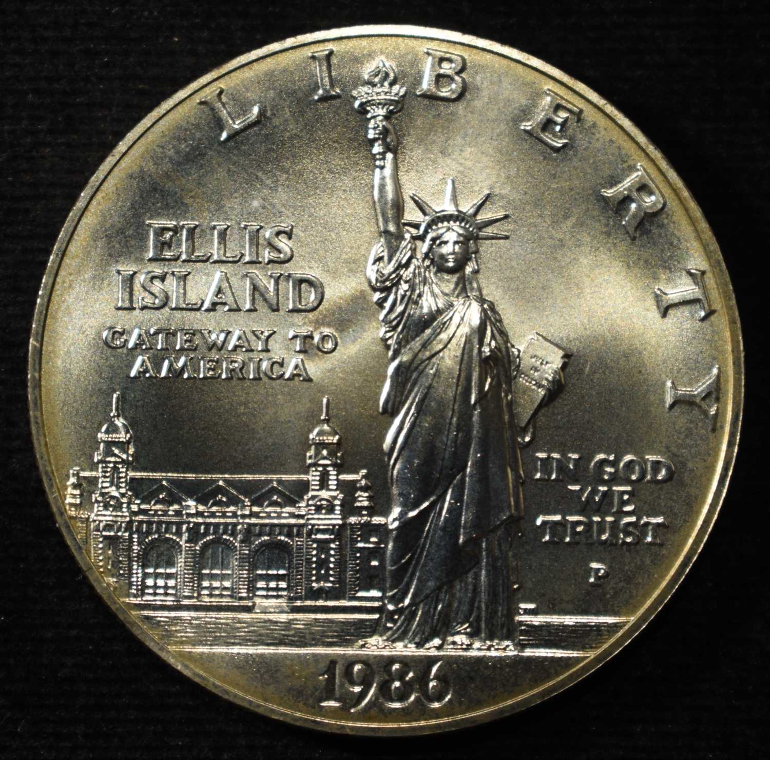 1986-P LIBERTY COMMEM SILVER DOLLAR BU