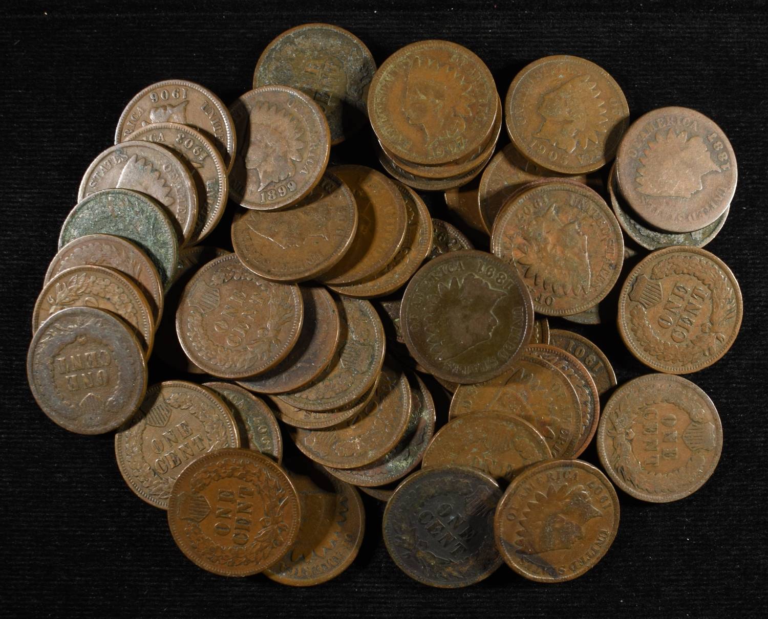 (50) INDIAN CENTS