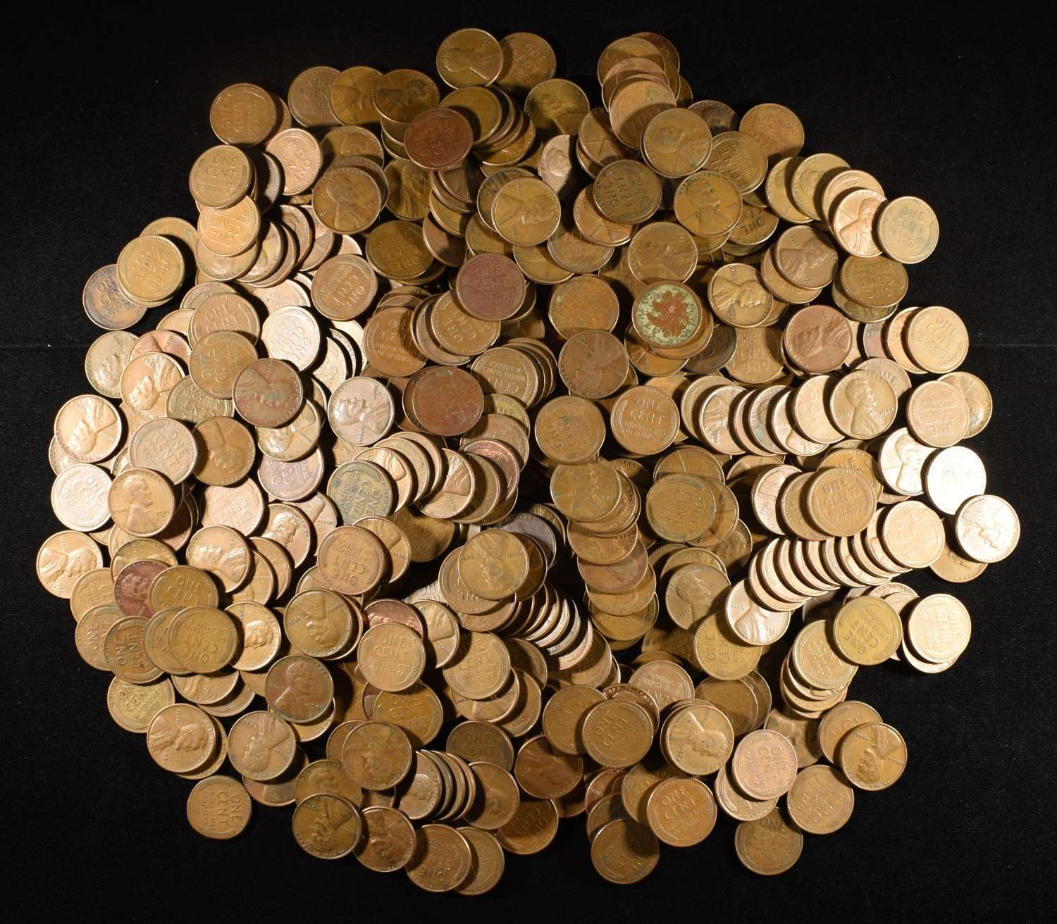 (500) WHEAT CENTS: MIXED DATES