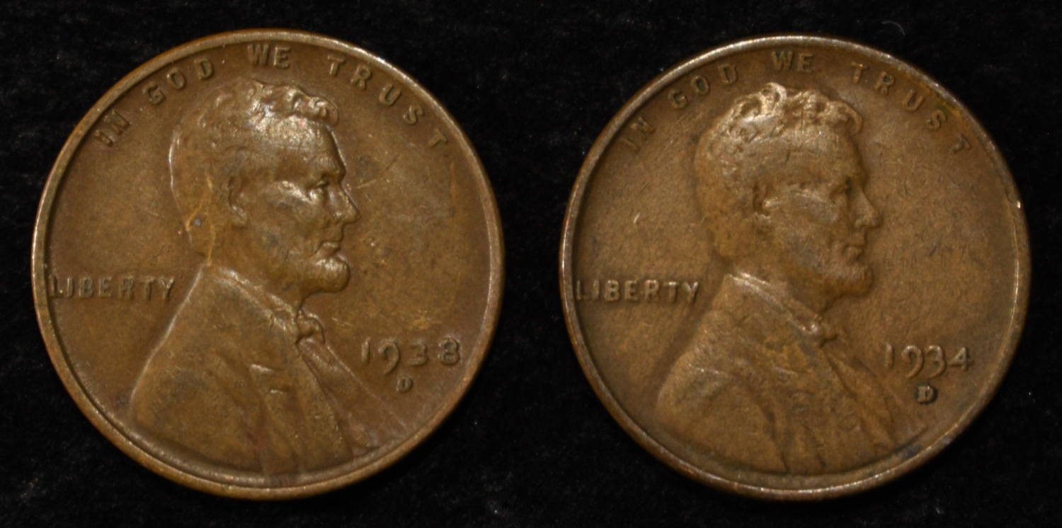 (250) WHEAT CENTS FROM THE 1930'S