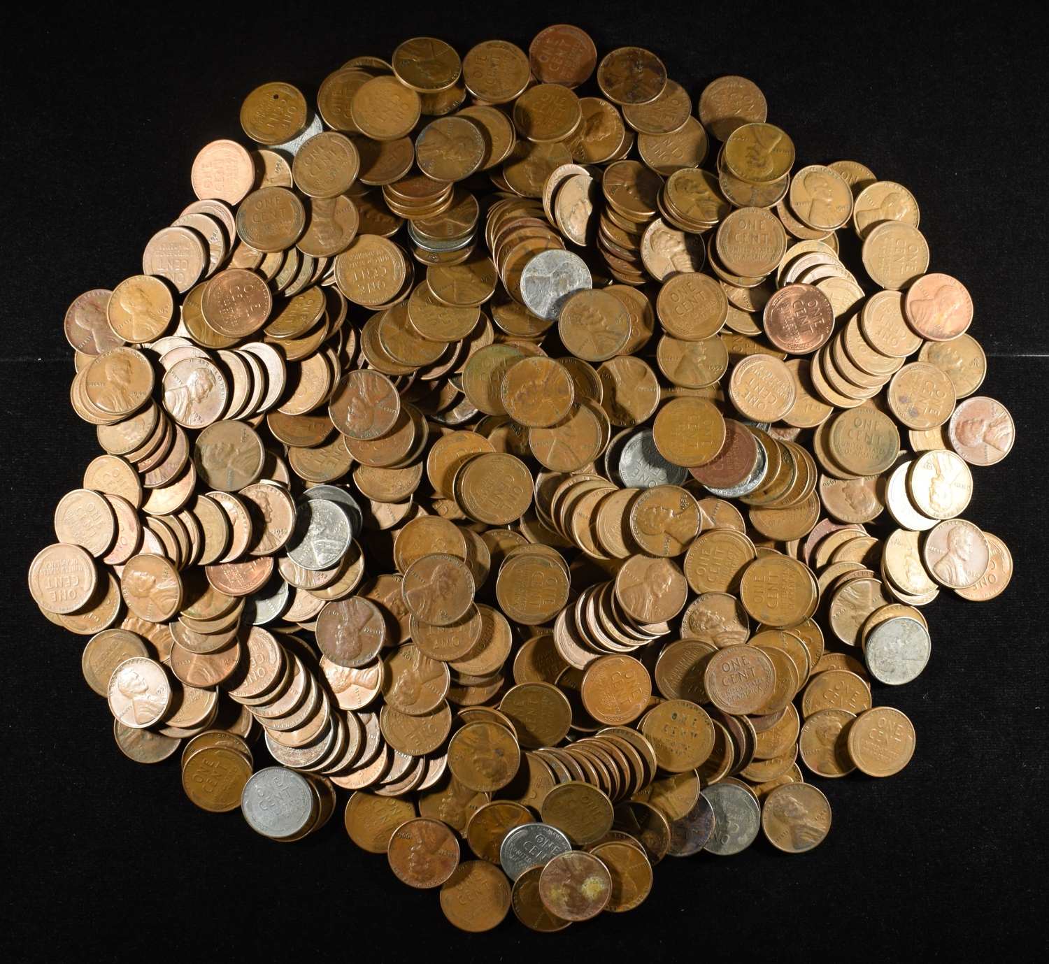 (500) 40'S & 50'S WHEAT CENTS