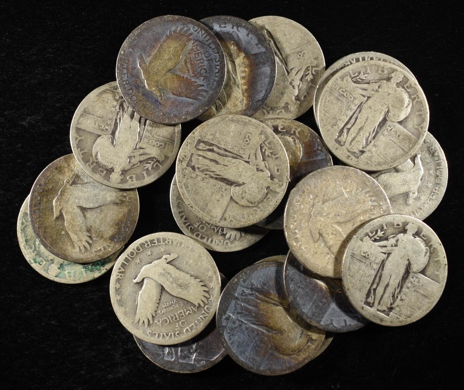 (20) STANDING LIBERTY QUARTERS