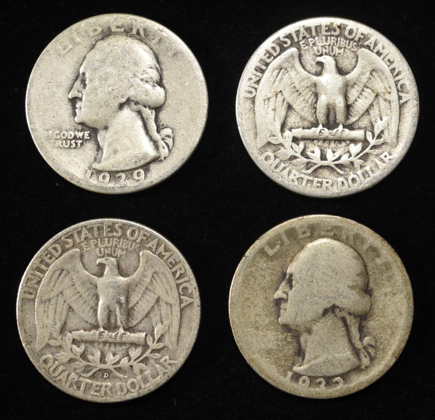 (20) 90% SILVER WASHINGTON QUARTERS
