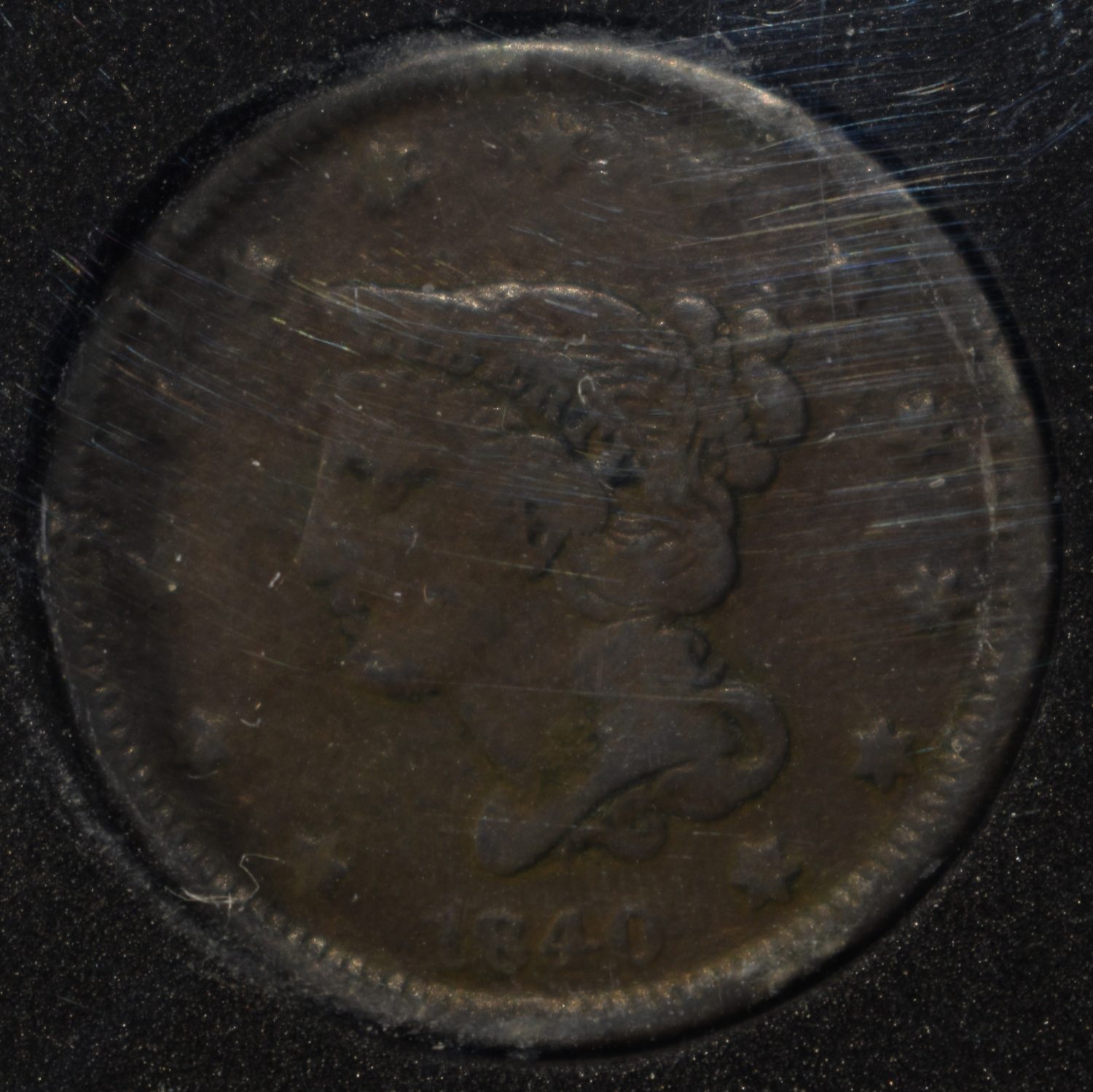 1840 BRAIDED HAIR LARGE CENT