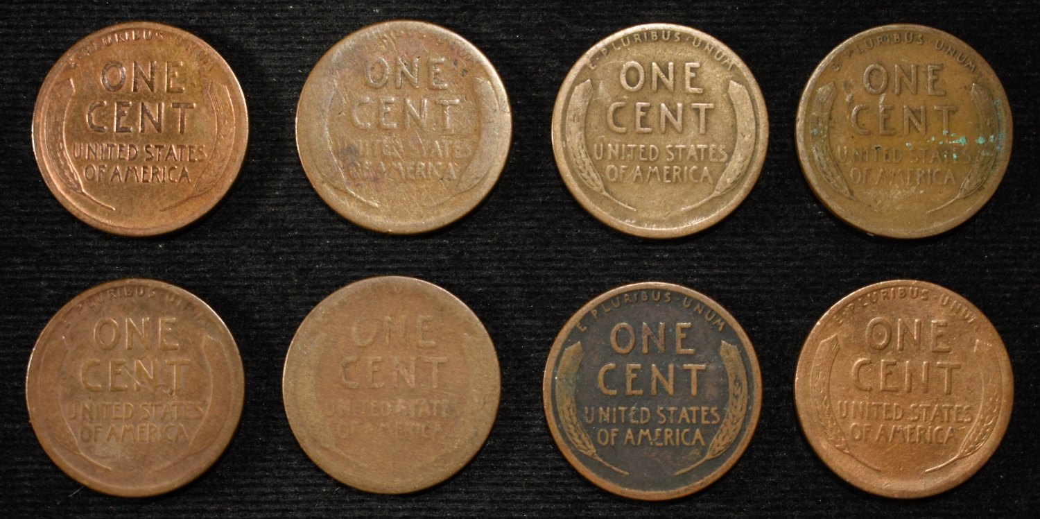 8 NICE EARLY SEMIKEY WHEAT CENTS