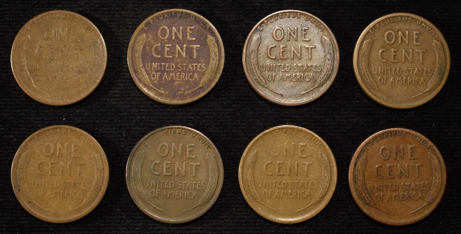 8 NICE EARLY SEMIKEY WHEAT CENTS