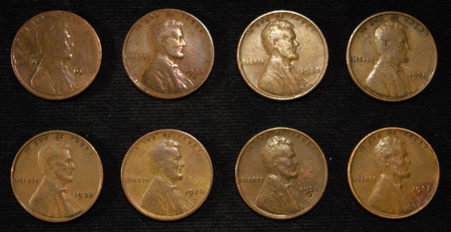 8 NICE EARLY SEMIKEY WHEAT CENTS