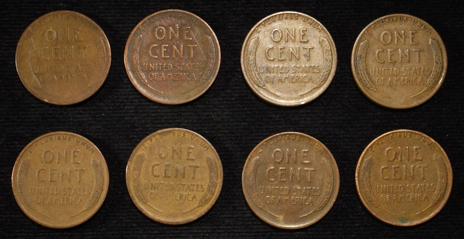 8 NICE EARLY SEMIKEY WHEAT CENTS