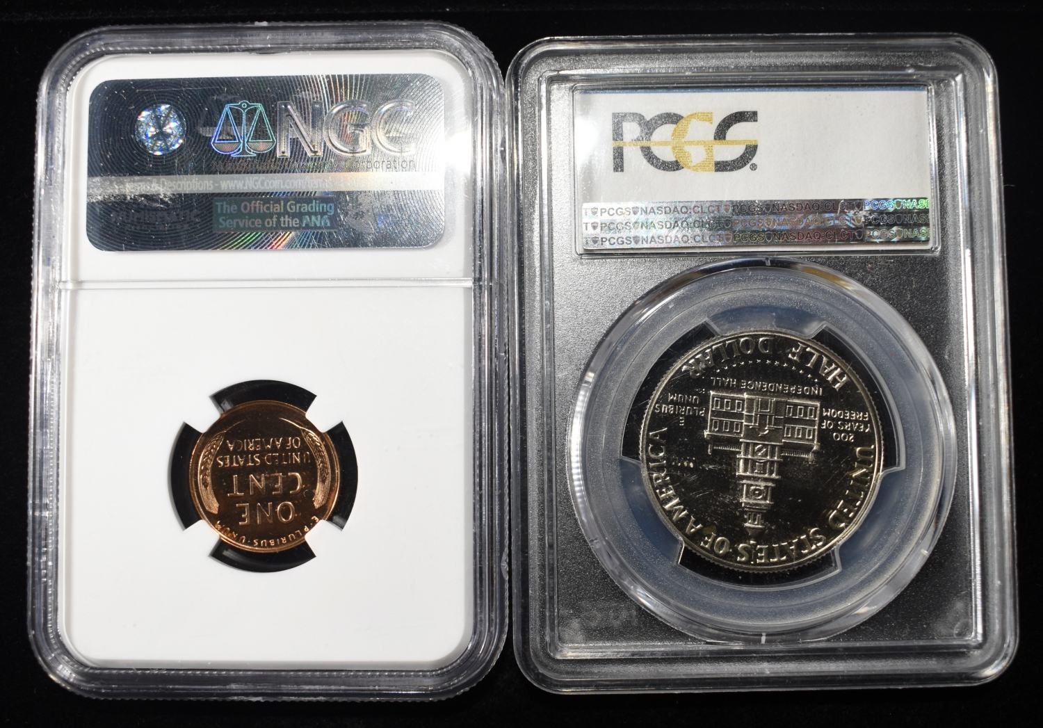 (2) GRADED COINS