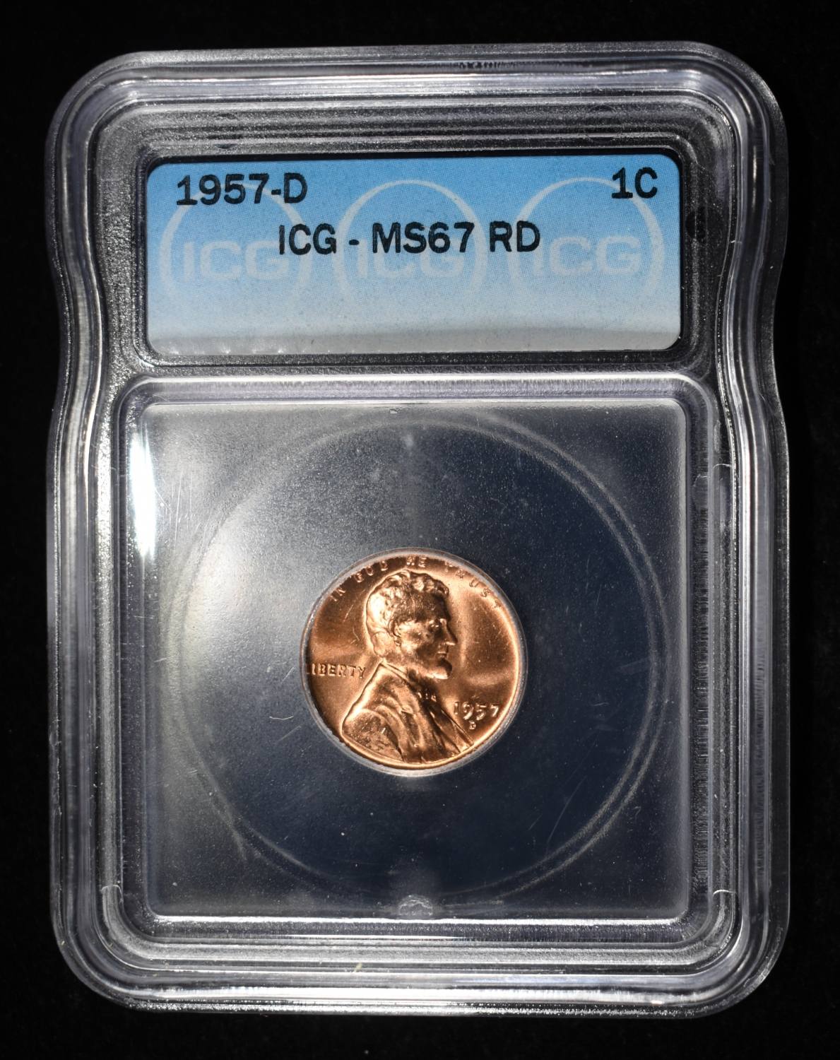 1957-D WHEAT CENT ICG MS67RD