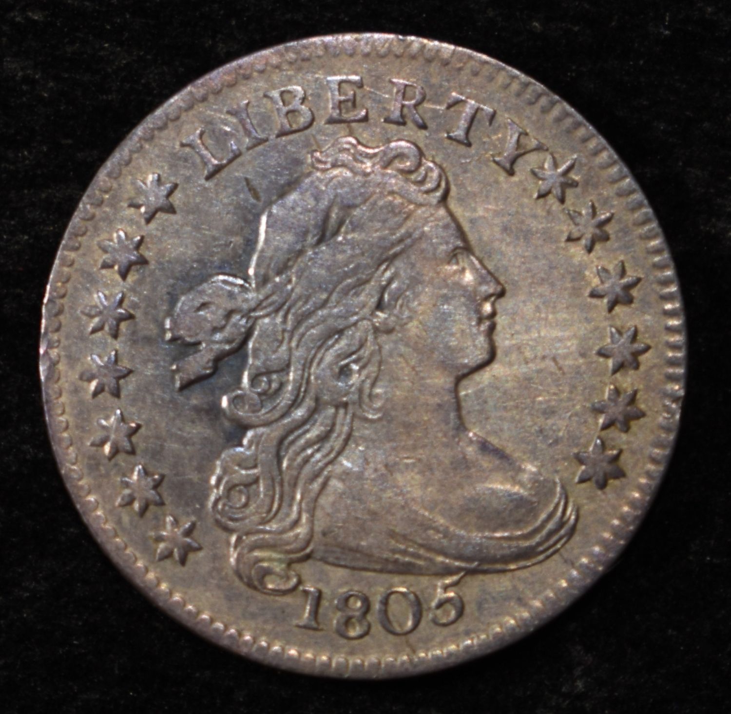 1805 DRAPED BUST DIME CHOICE ORIG AU/UNC