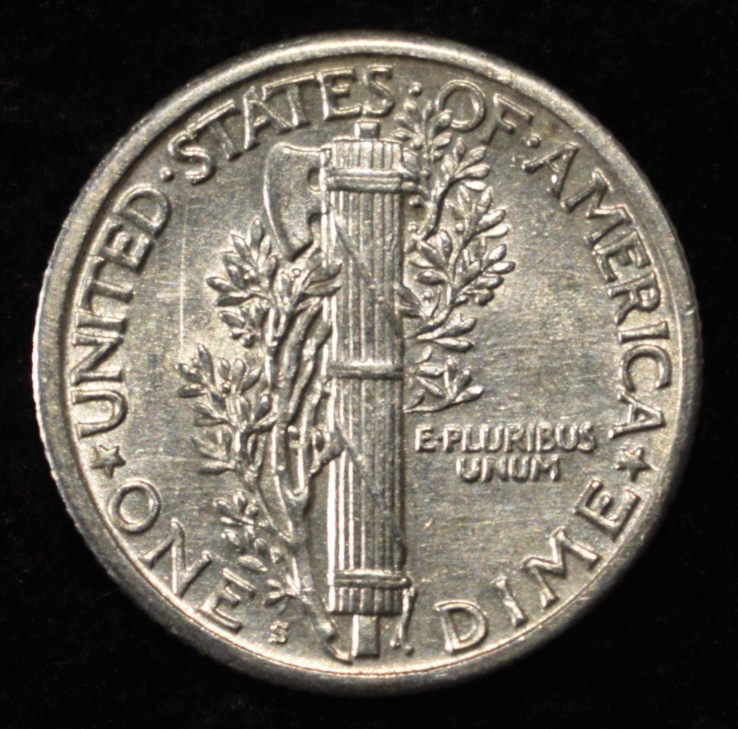 1926-S MERCURY DIME SHARP BU FSB