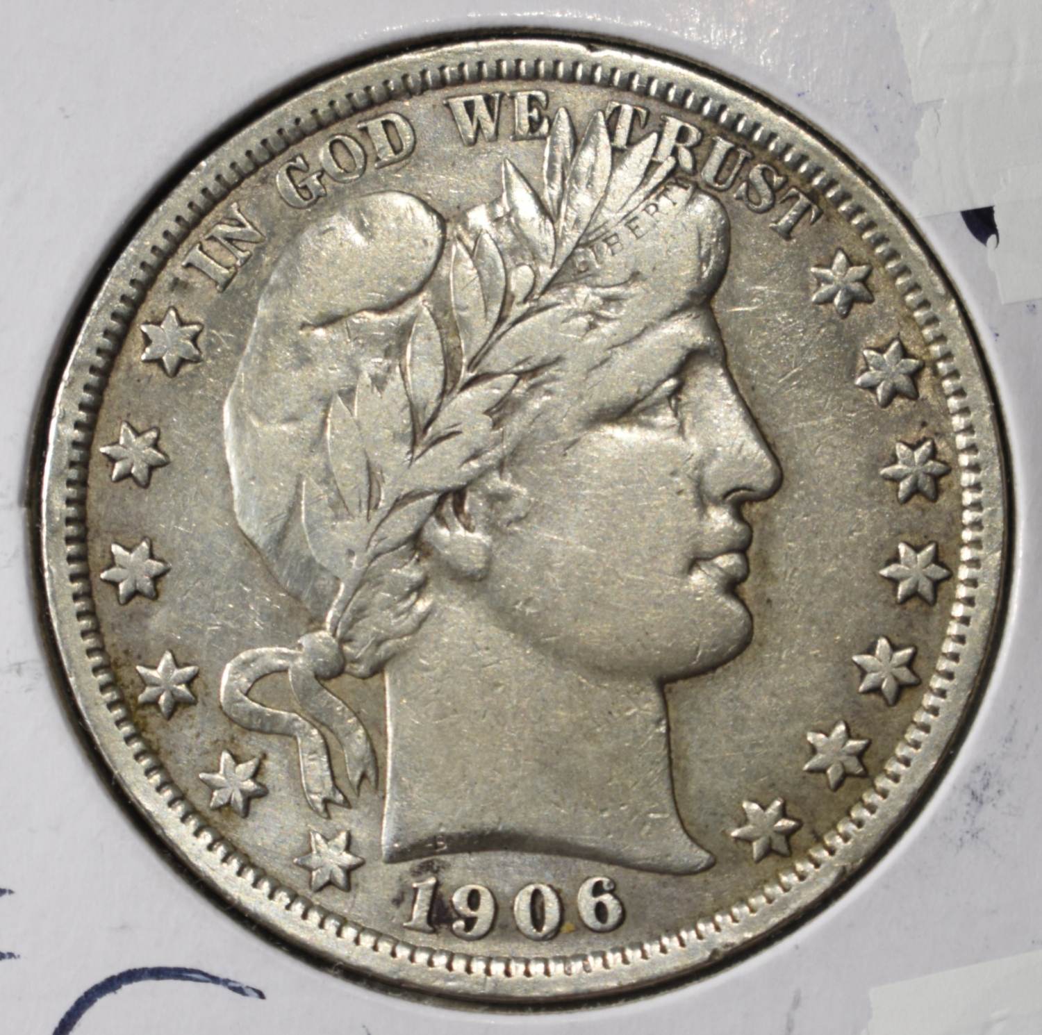 1906 BARBER HALF DOLLAR XF