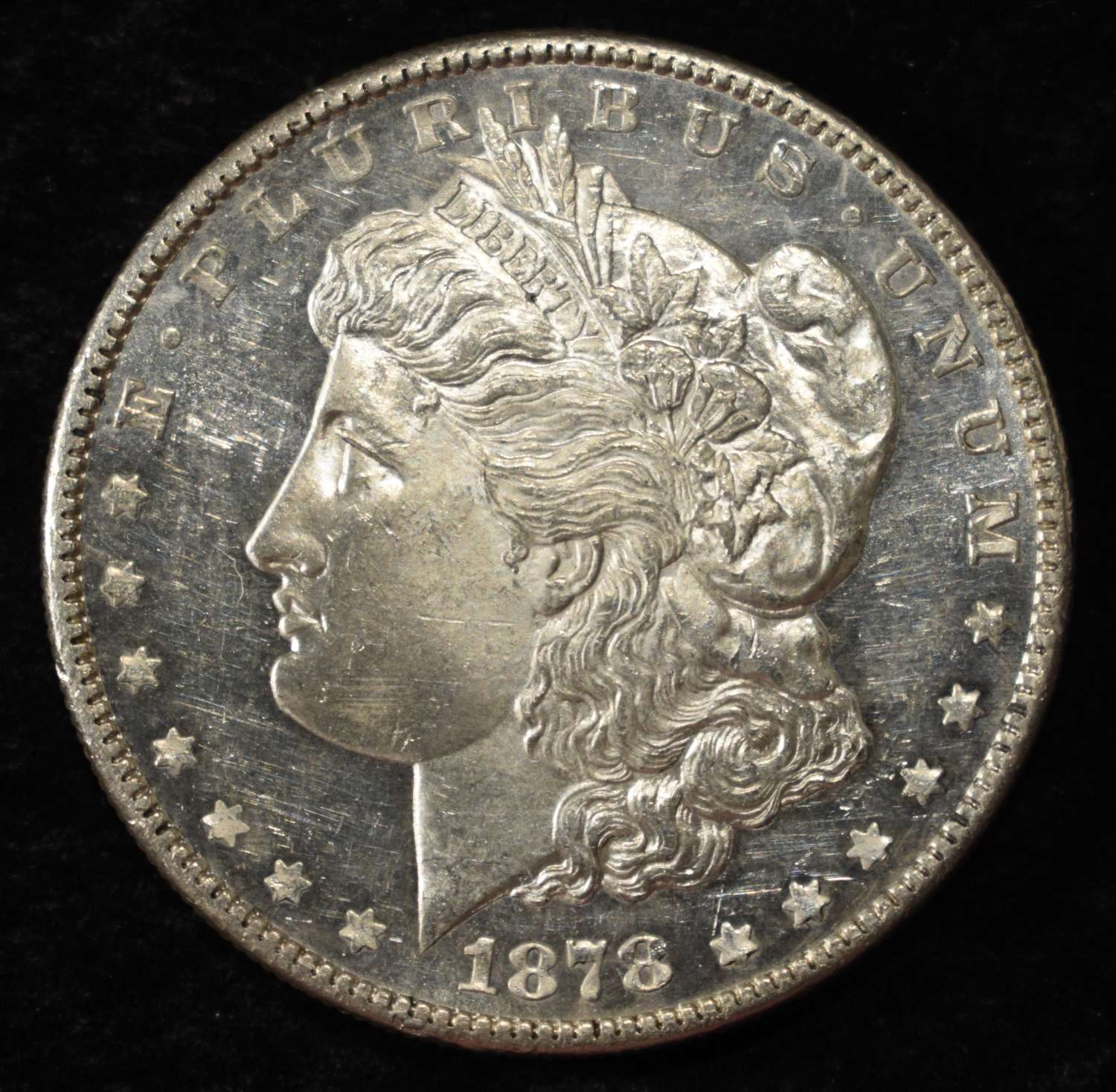 1878-S MORGAN DOLLAR CH BU DMPL