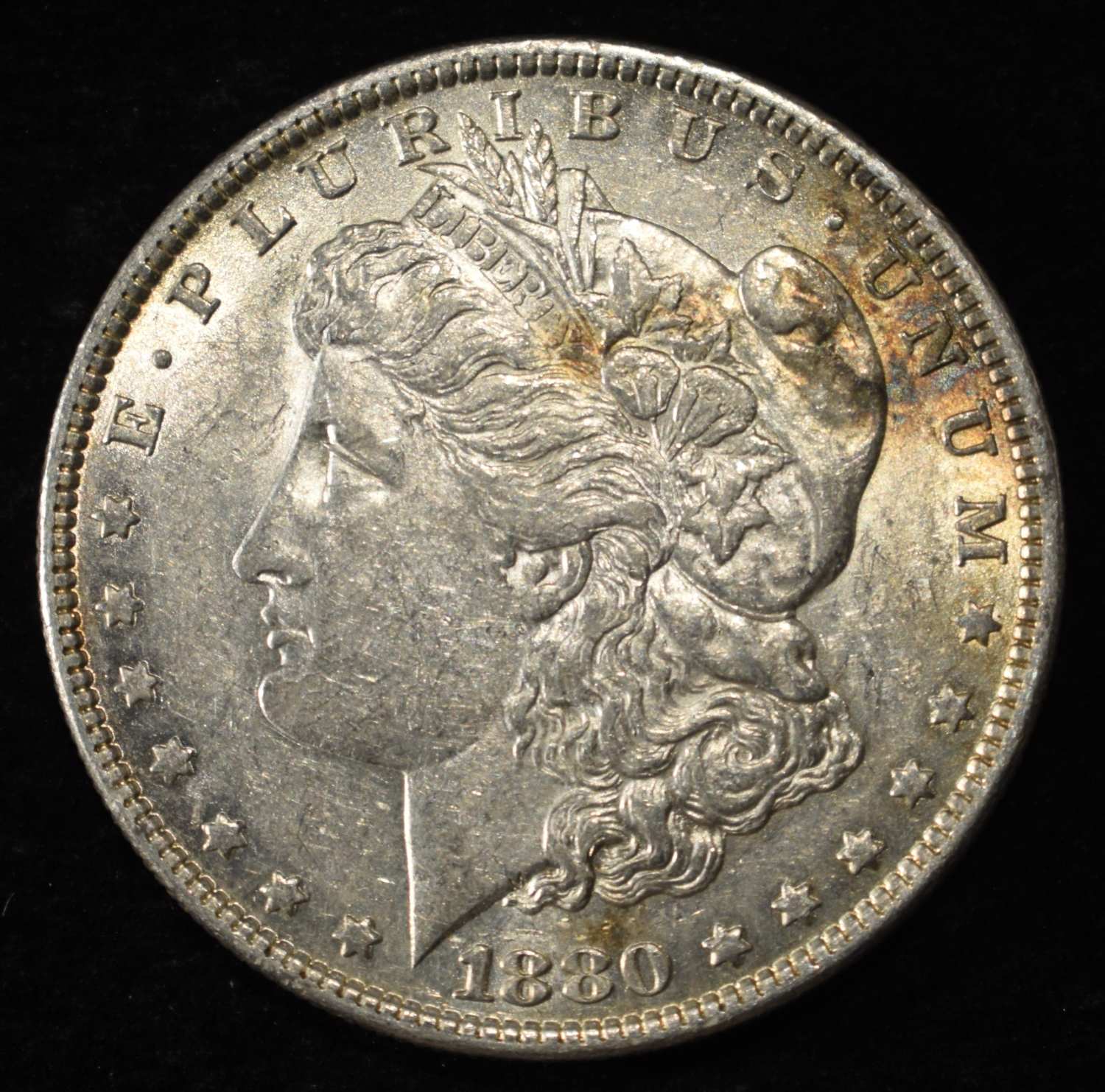 1880-O MORGAN DOLLAR AU