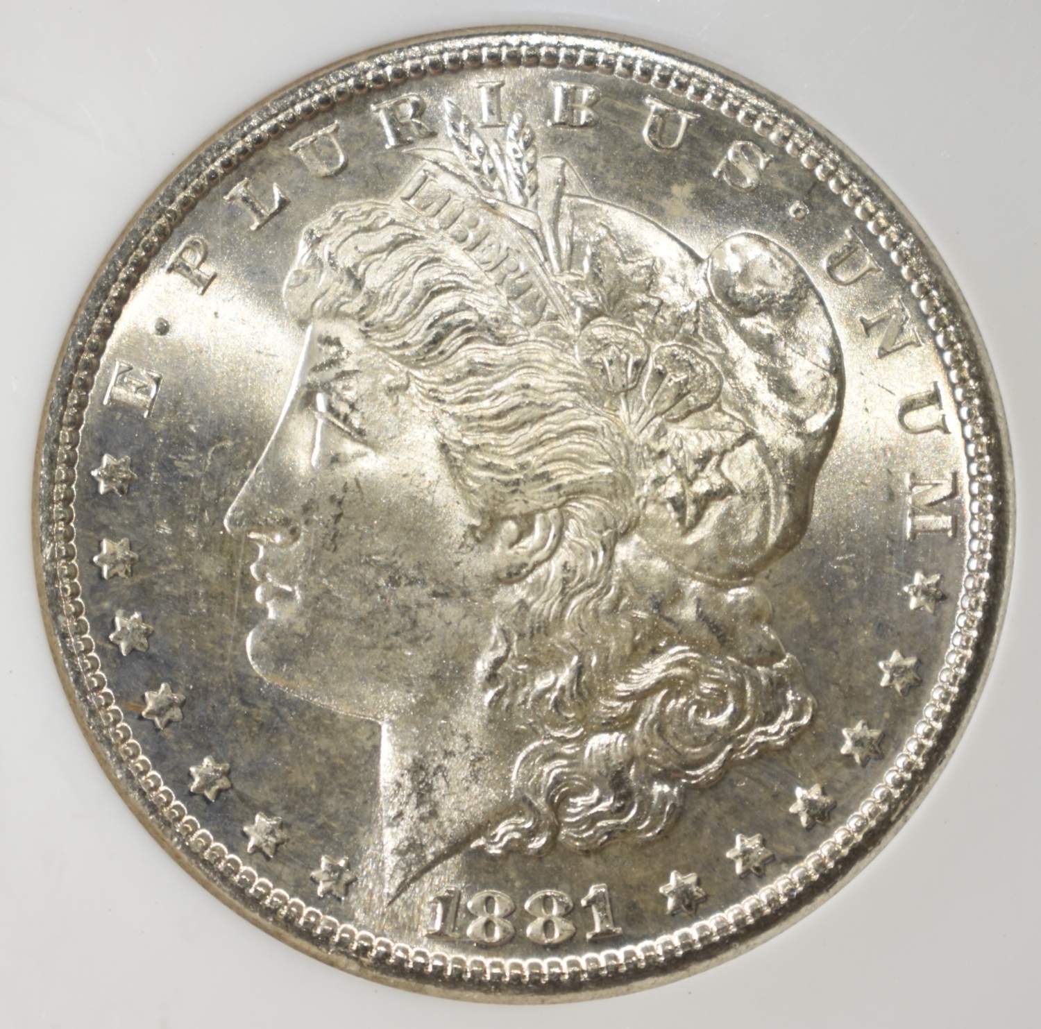1881-S MORGAN DOLLAR NGC MS-64