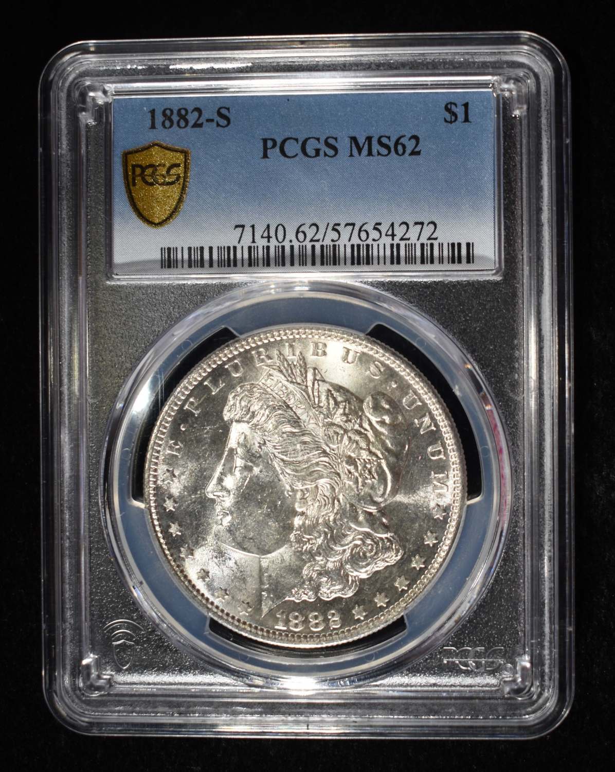 1882-S MORGAN DOLLAR PCGS MS-62