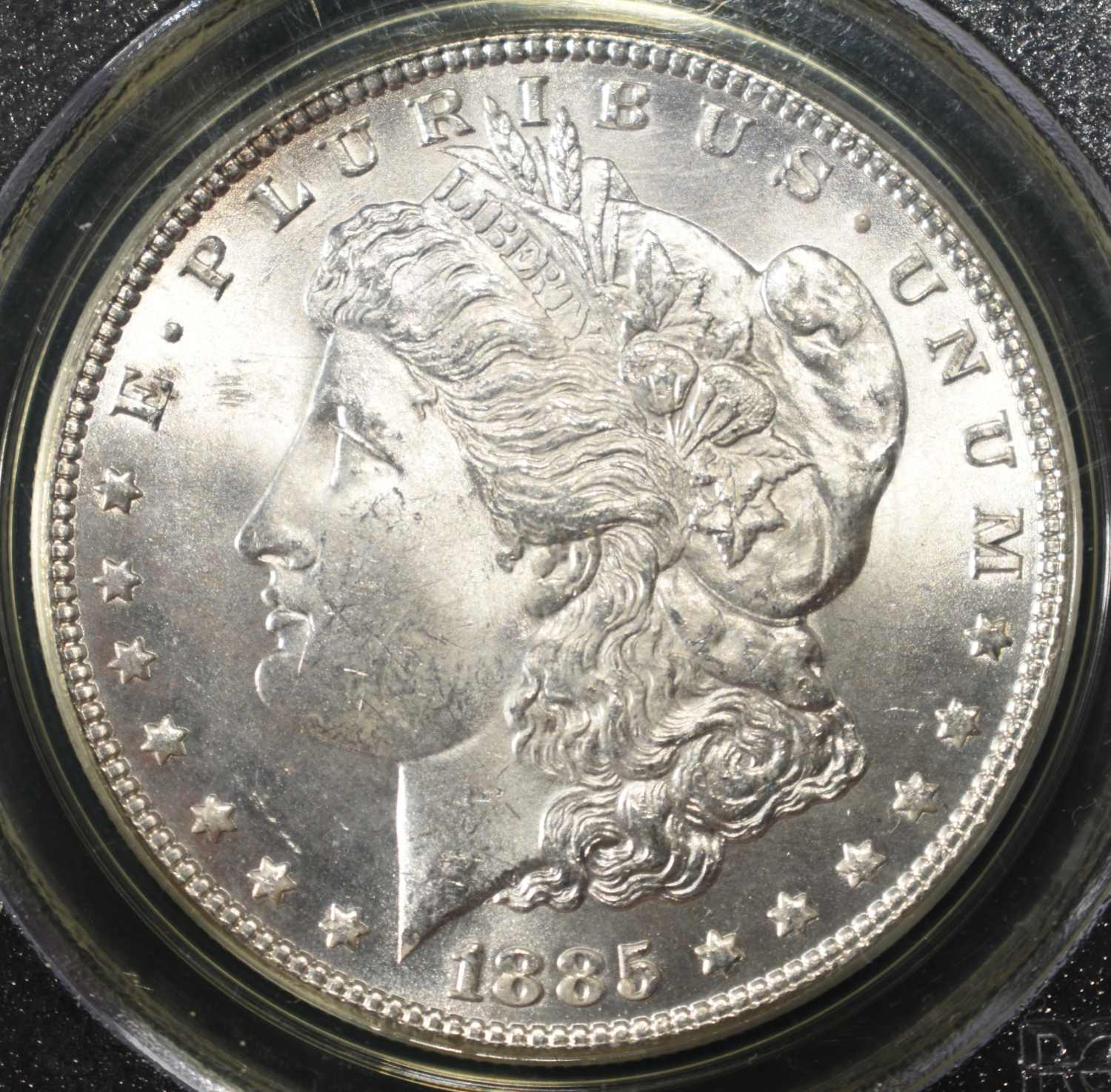1885 MORGAN DOLLAR PCGS MS-64 OLD GREEN HOLDER