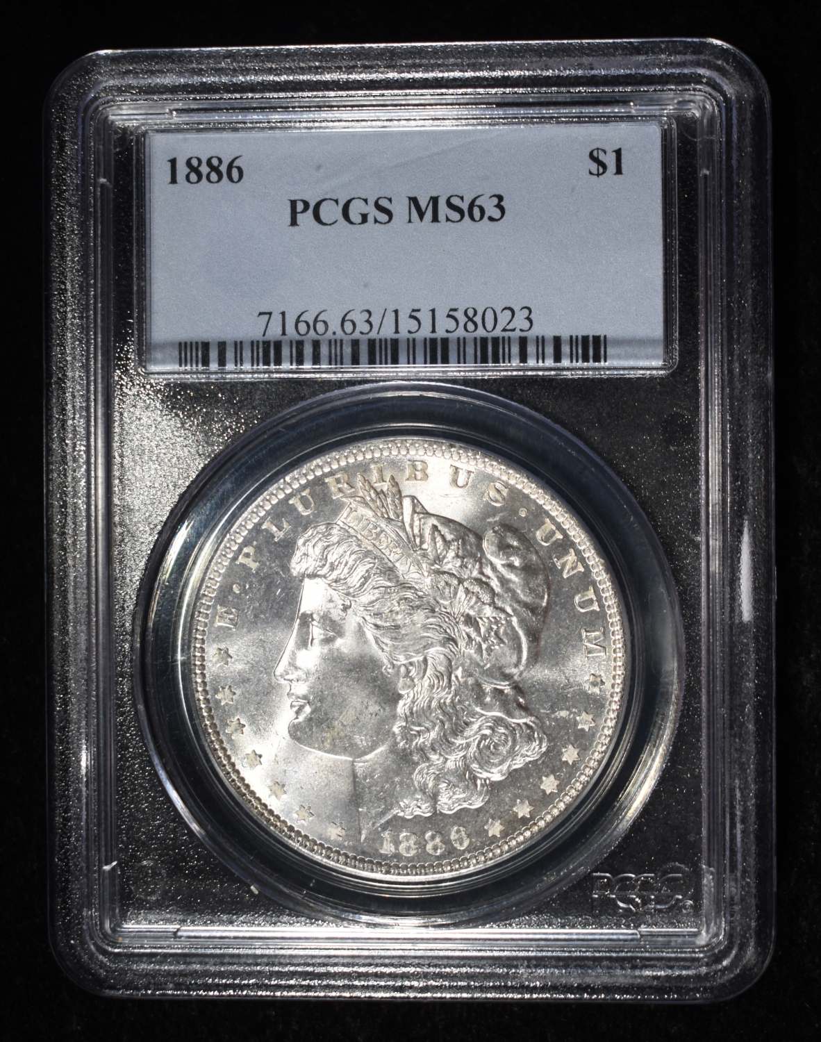 1886 MORGAN DOLLAR PCGS MS-63